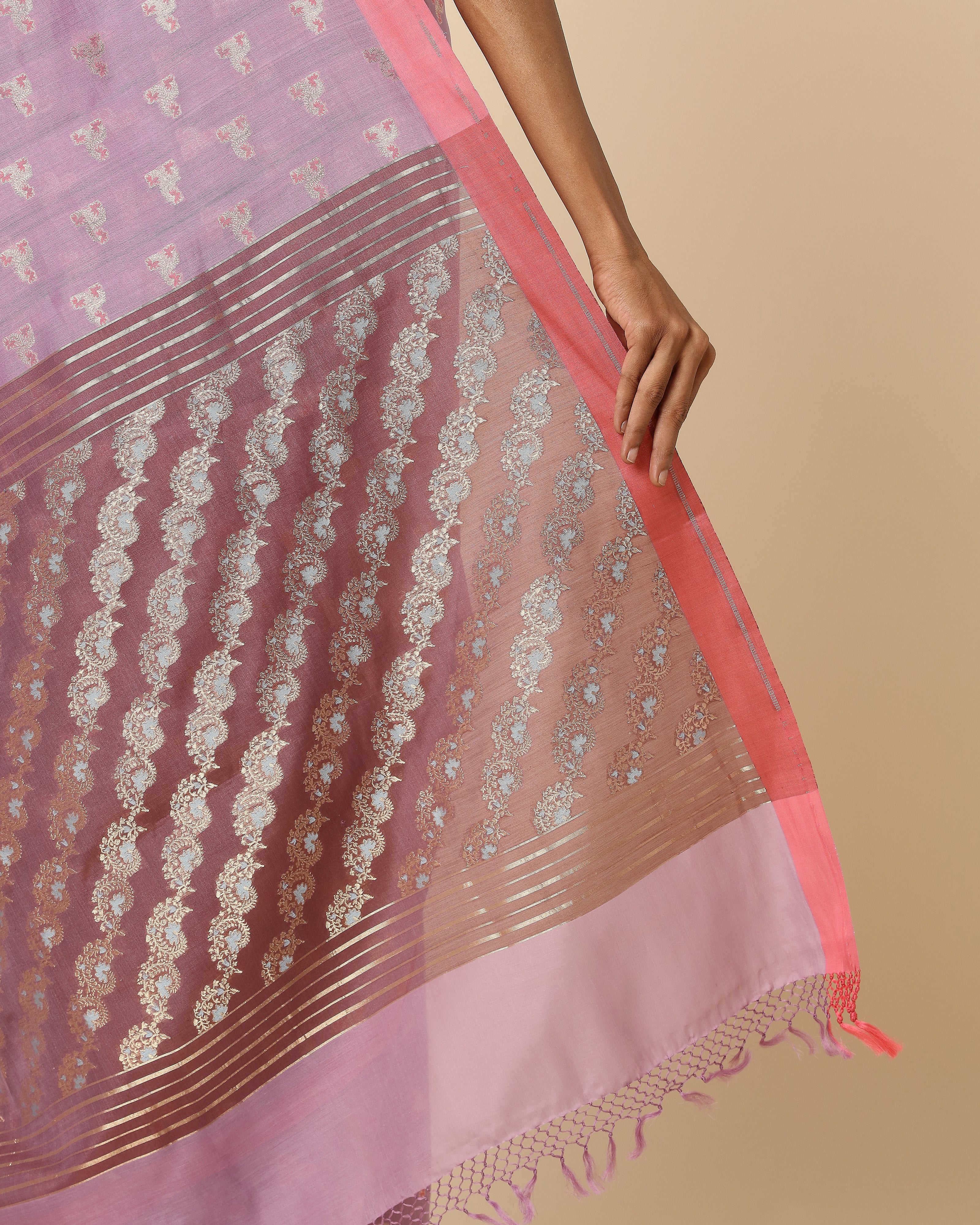 Neli Cutwork Silk Cotton Saree