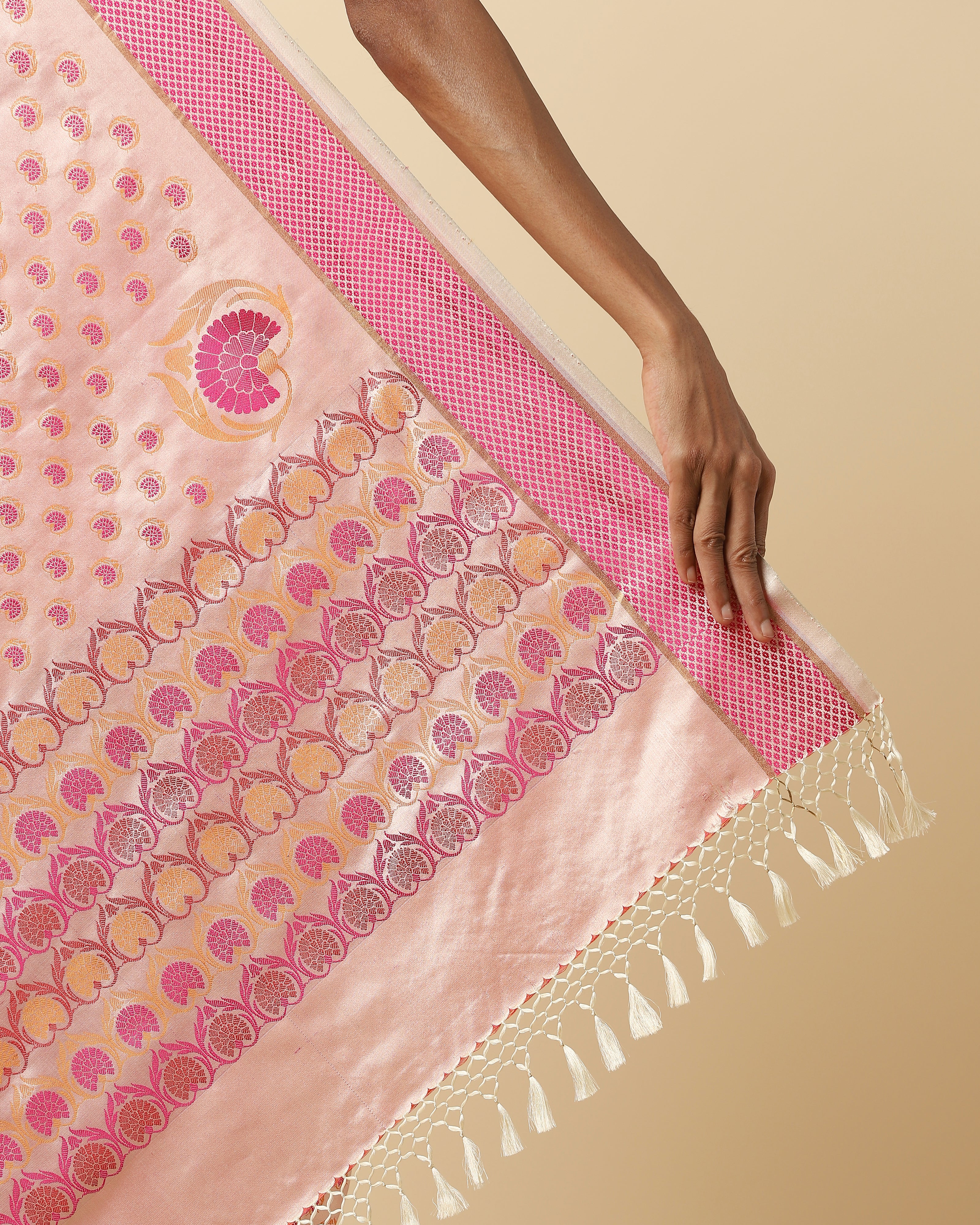 Srinjine Banarasi Tanchoi Silk Saree