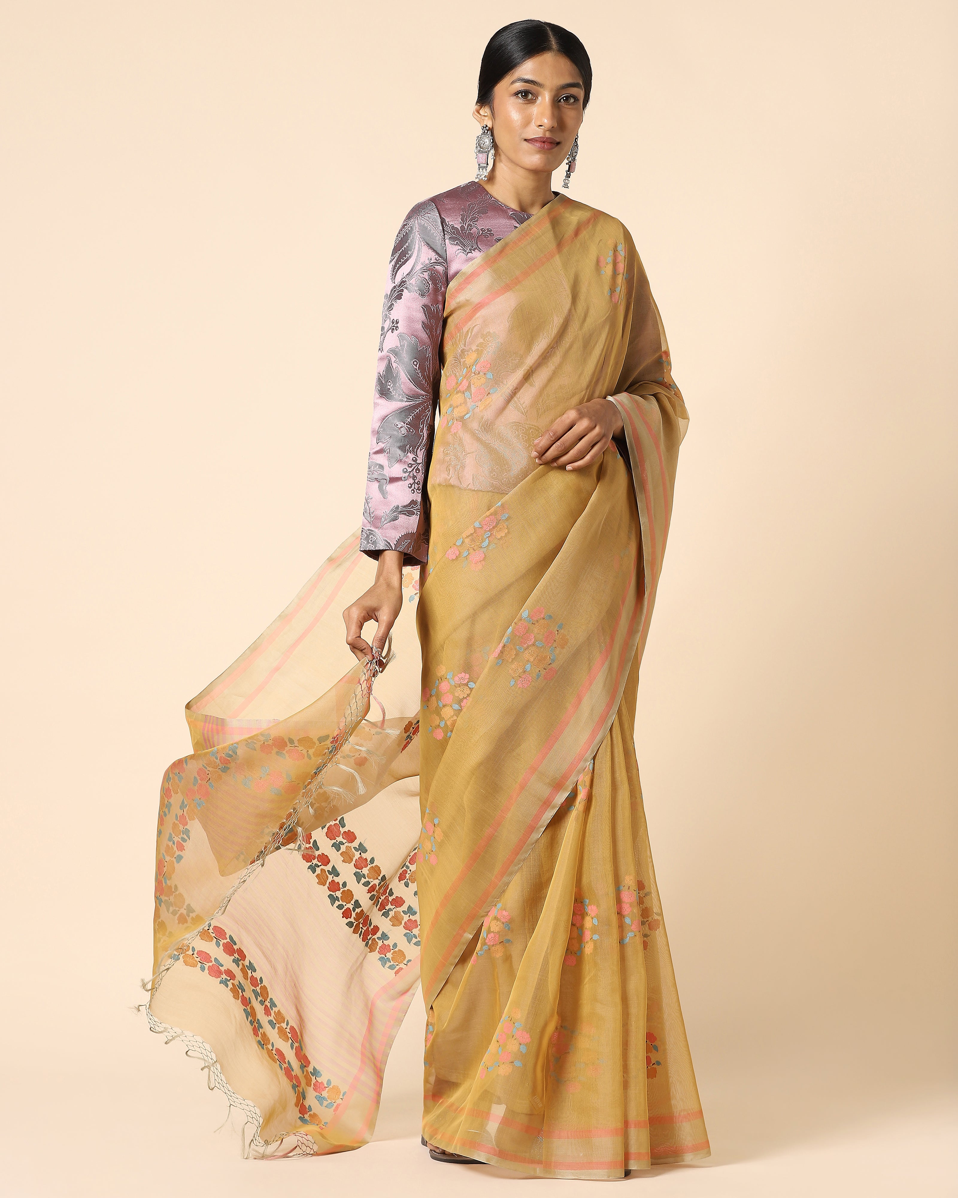 Ahika Jamdani Silk Cotton Saree