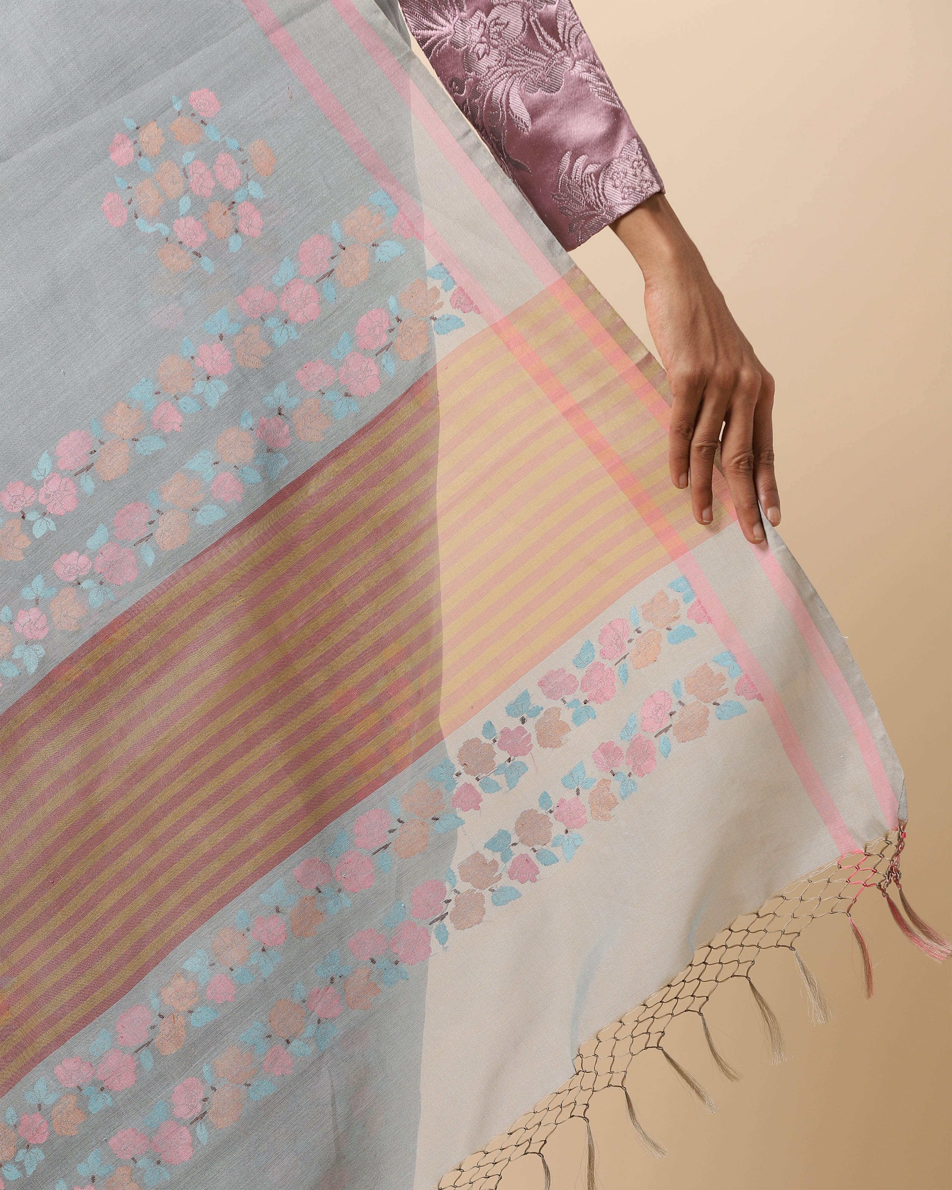 Ahika Jamdani Silk Cotton Saree