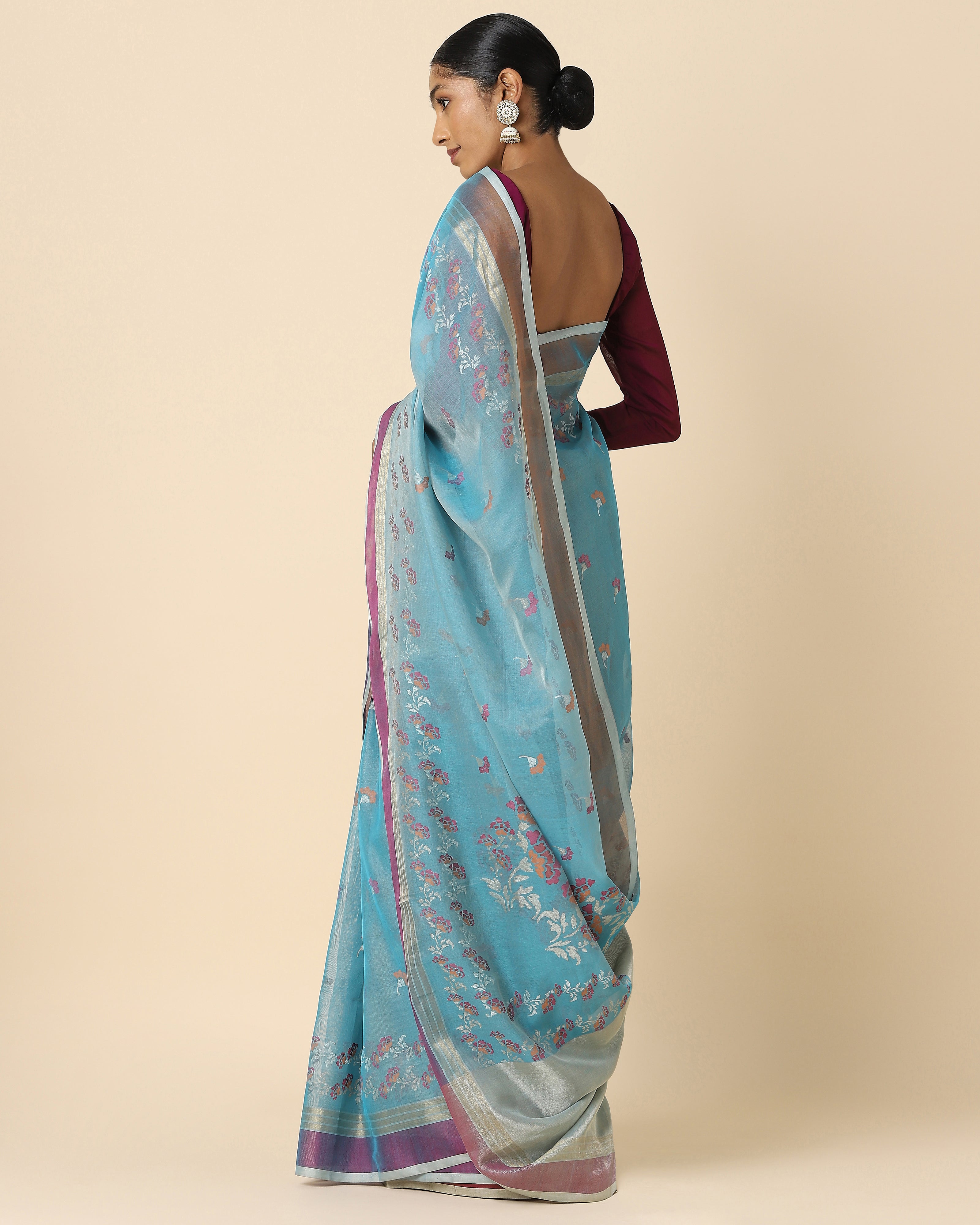 Meilo Jamdani Silk Cotton Saree