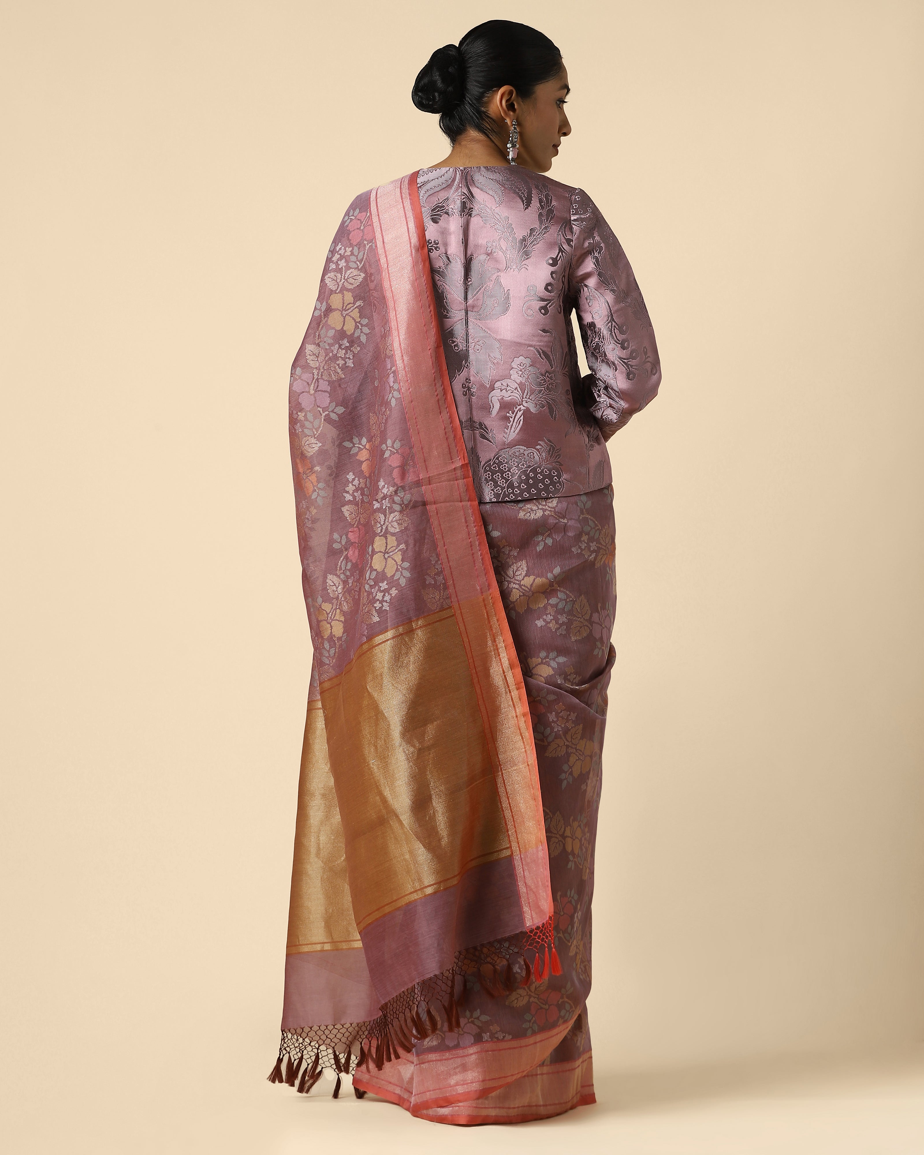 Sindhura Banarasi Jamdani Silk Cotton Saree