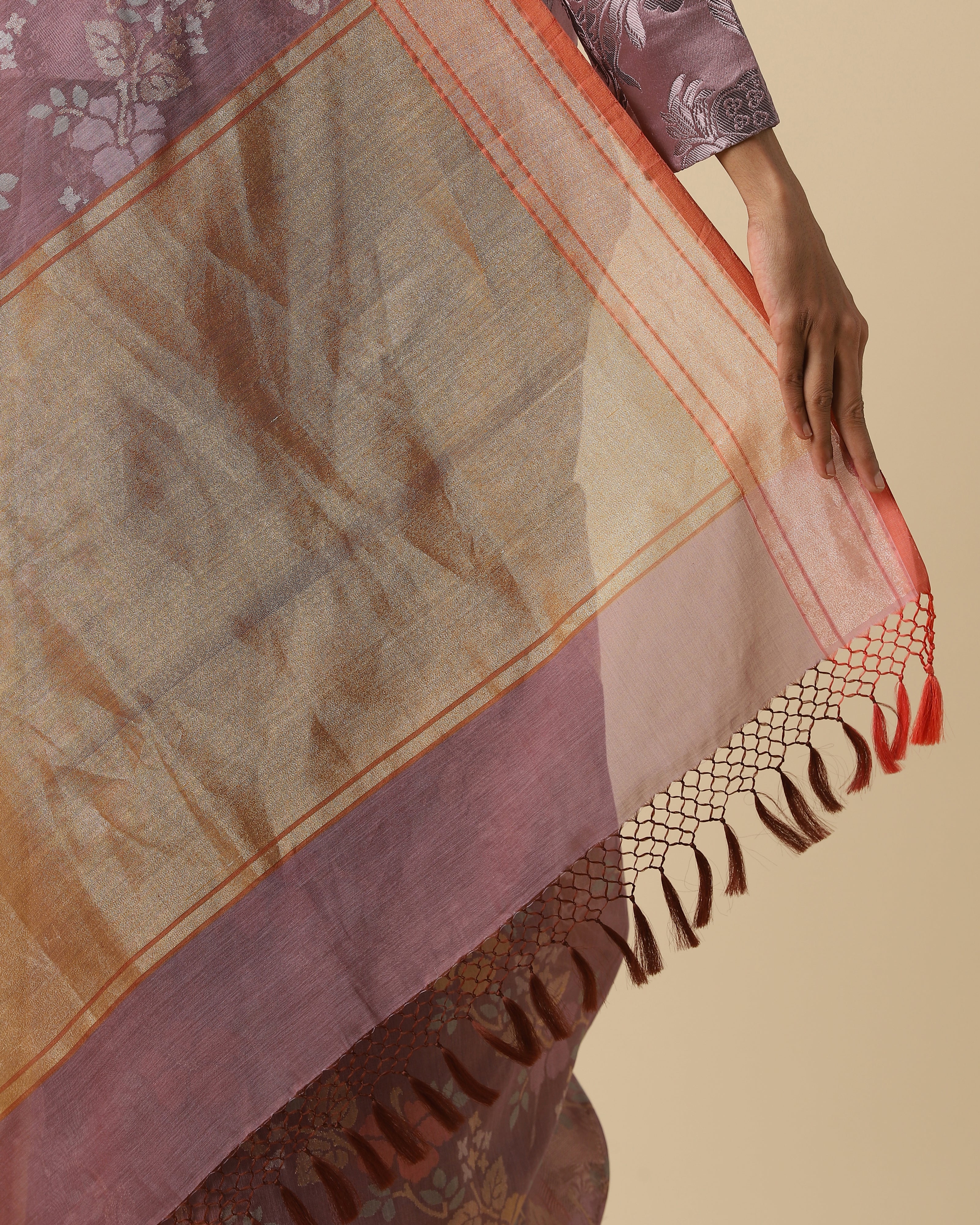 Sindhura Banarasi Jamdani Silk Cotton Saree