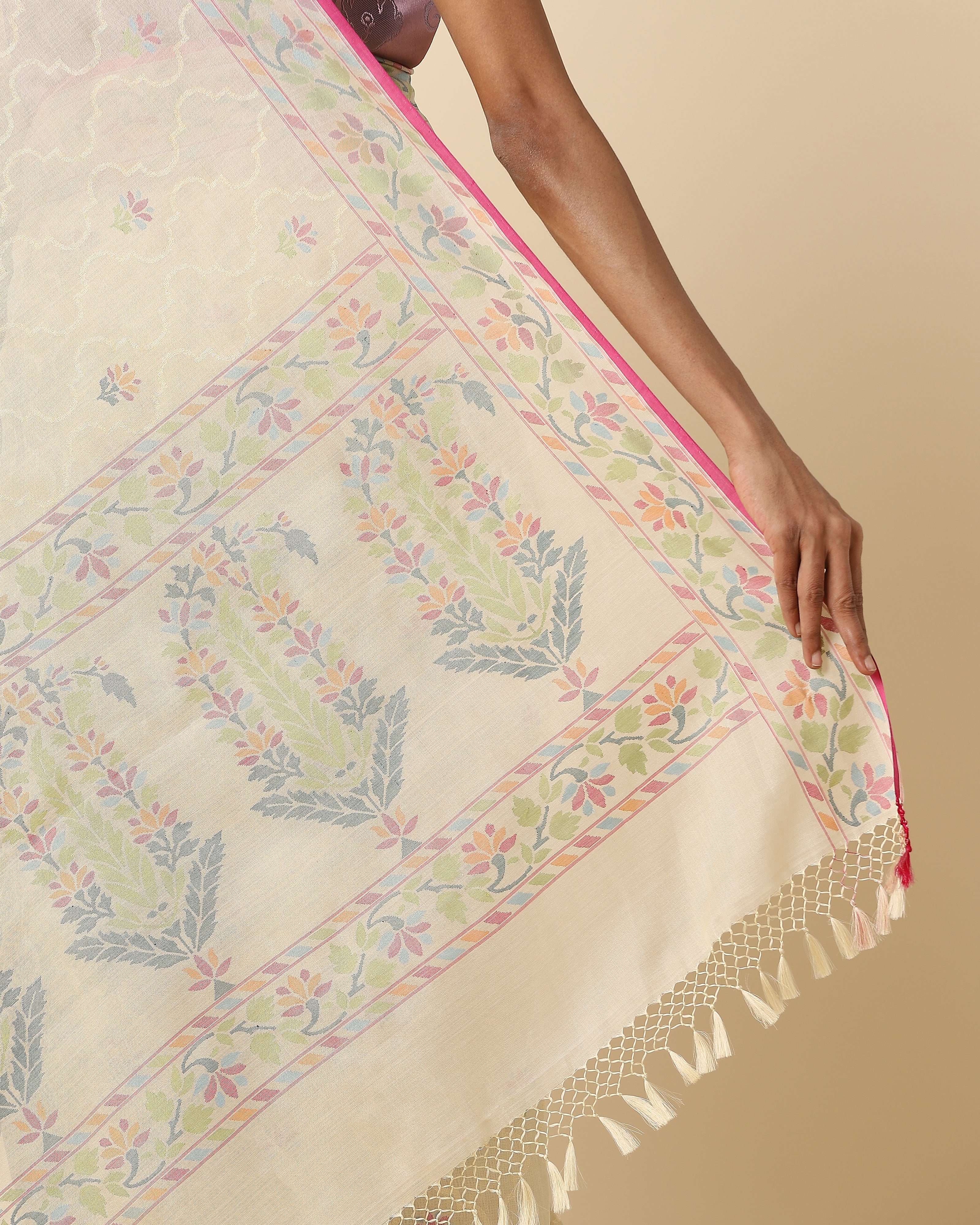 Afsa Jamdani Silk Cotton Saree