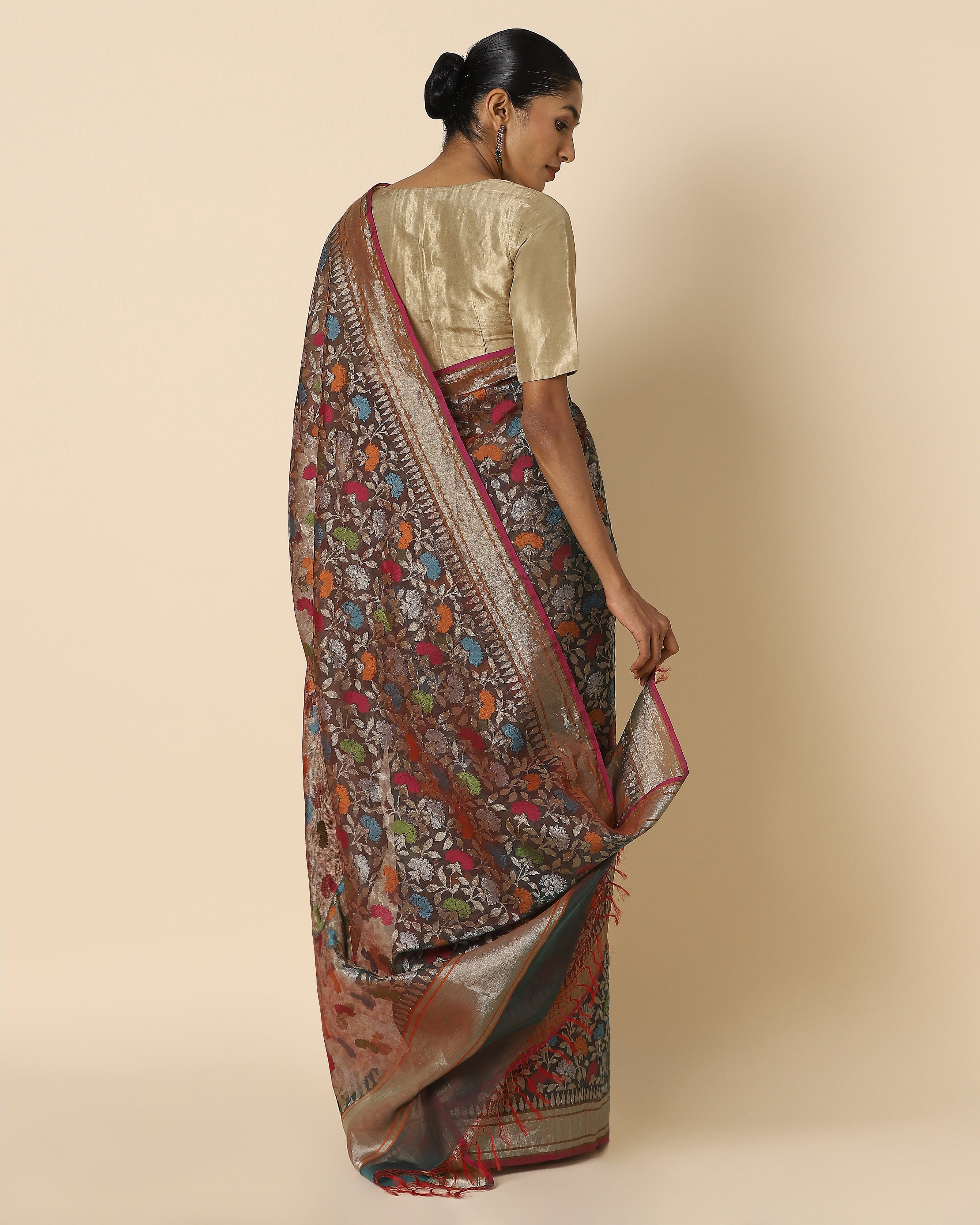 Ishank Jamdani Silk Cotton Saree