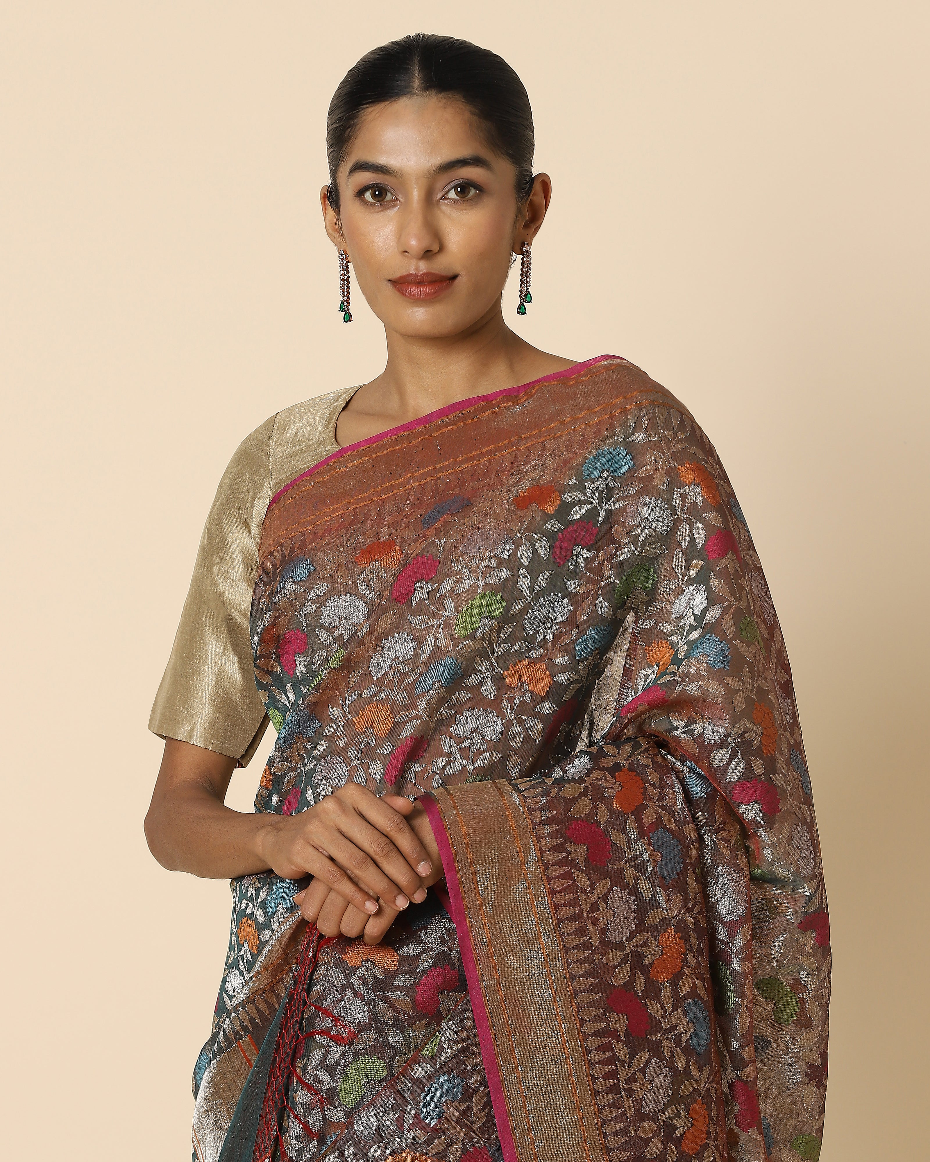 Ishank Jamdani Silk Cotton Saree