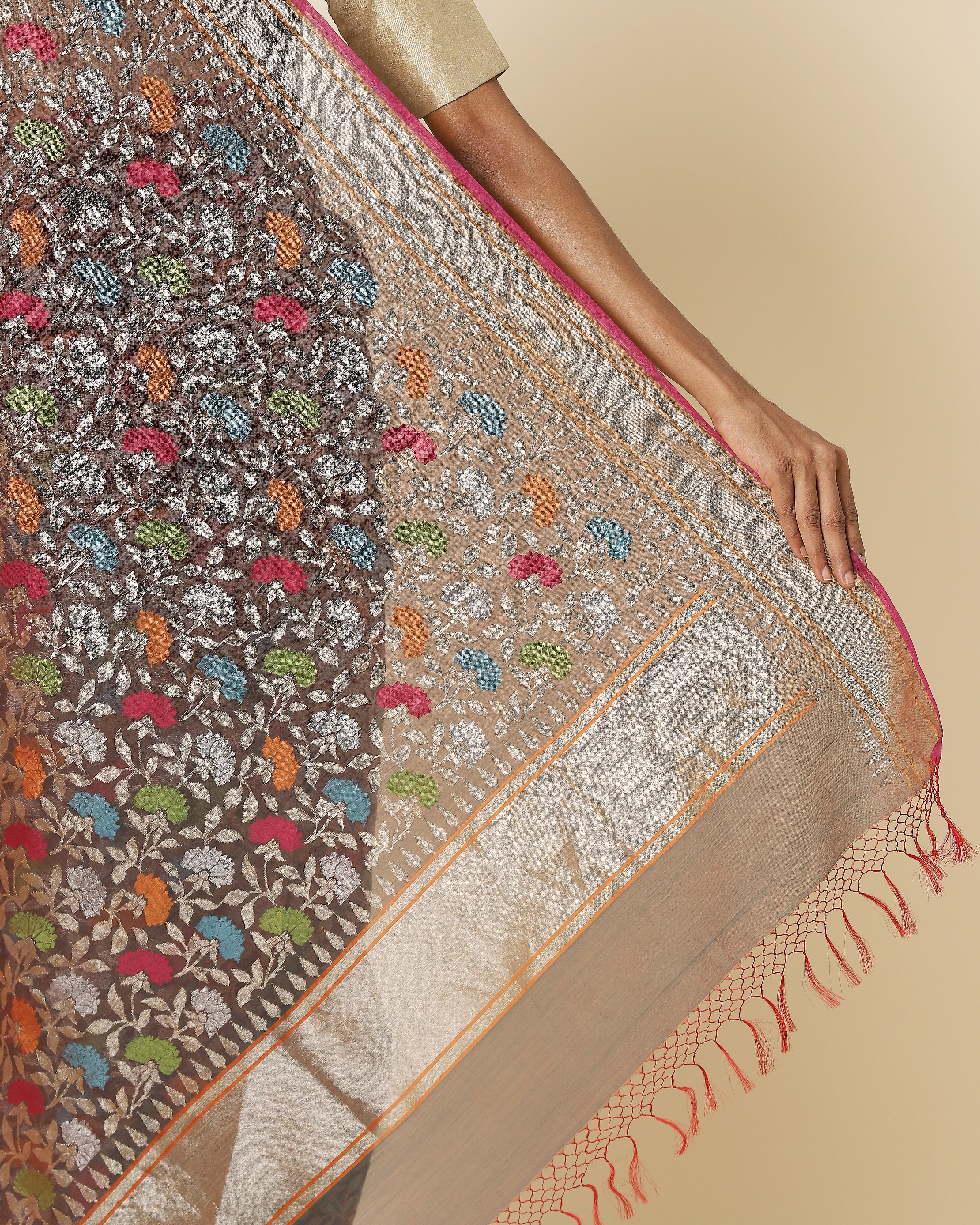 Ishank Jamdani Silk Cotton Saree