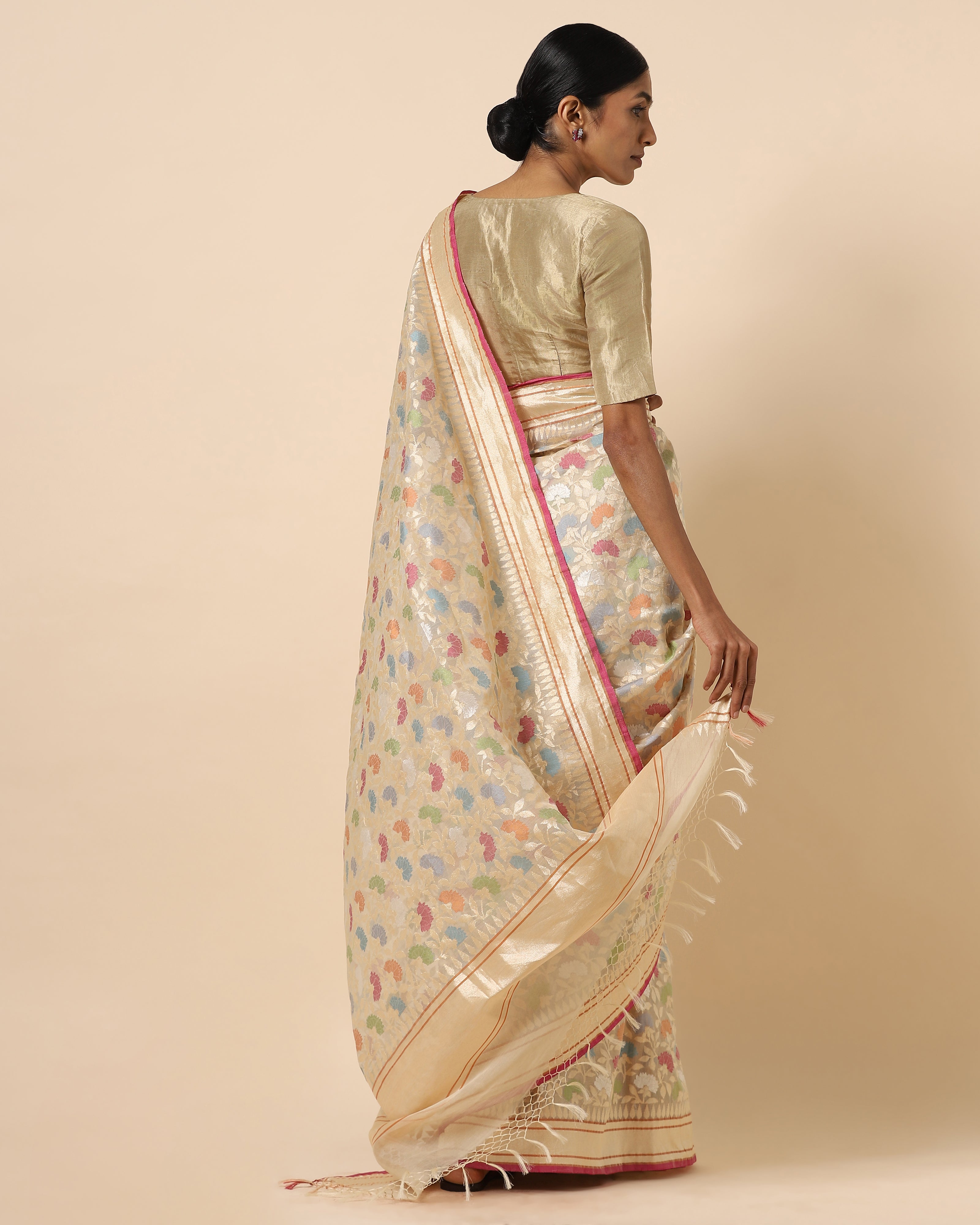 Ishank Jamdani Silk Cotton Saree