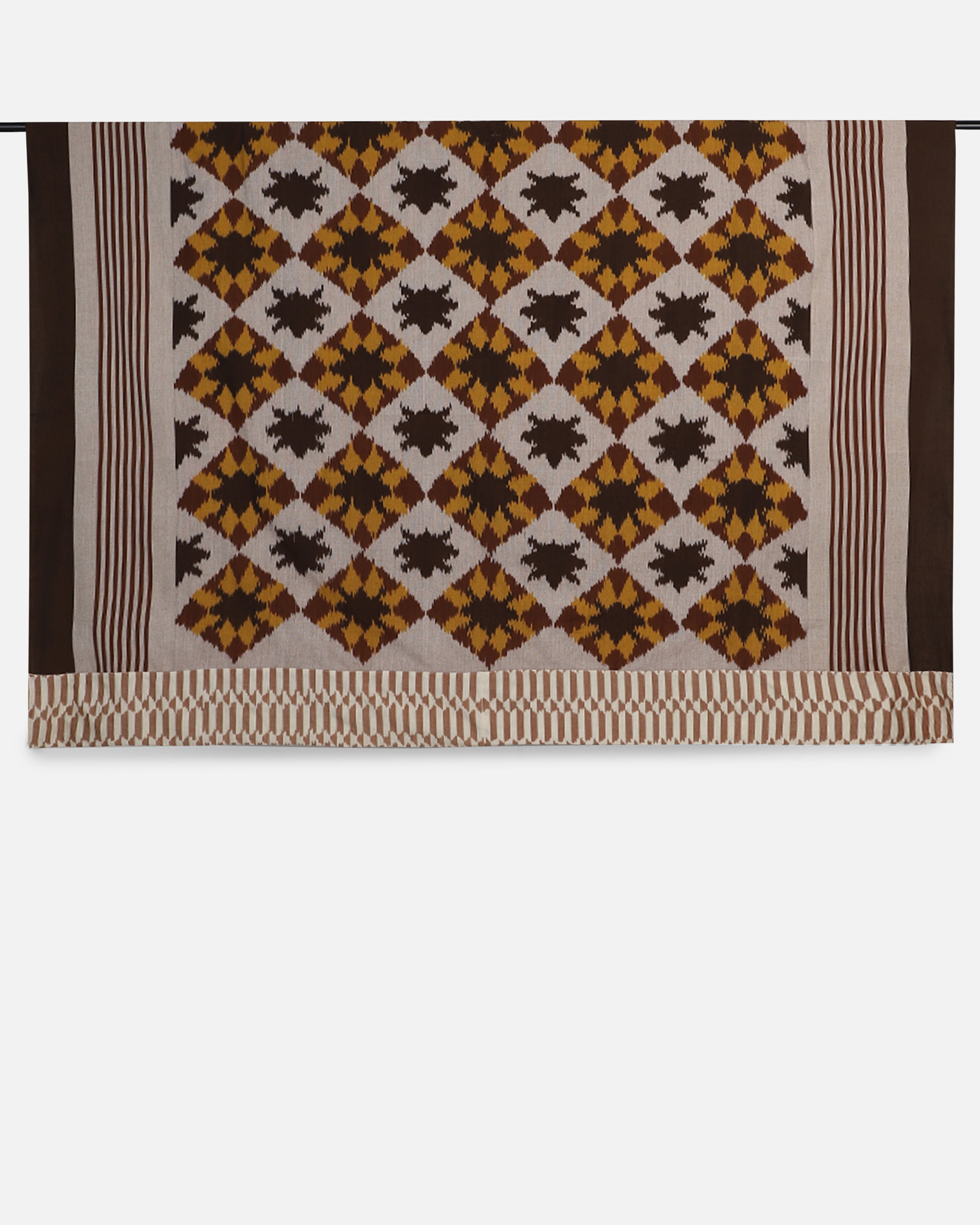 Andrei Warp Ikat Cotton Bed Cover