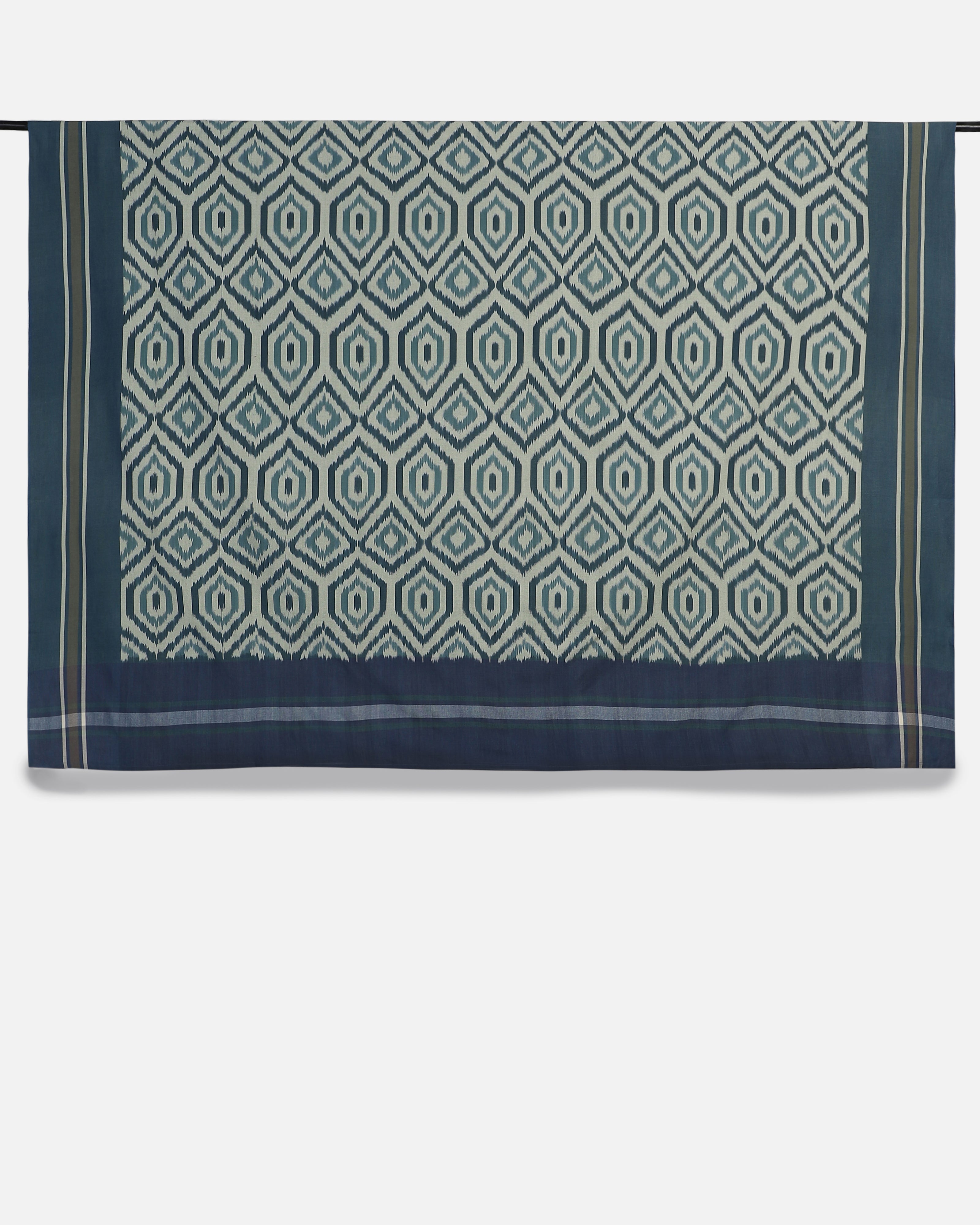 Amaya Warp Ikat Cotton Bed Cover