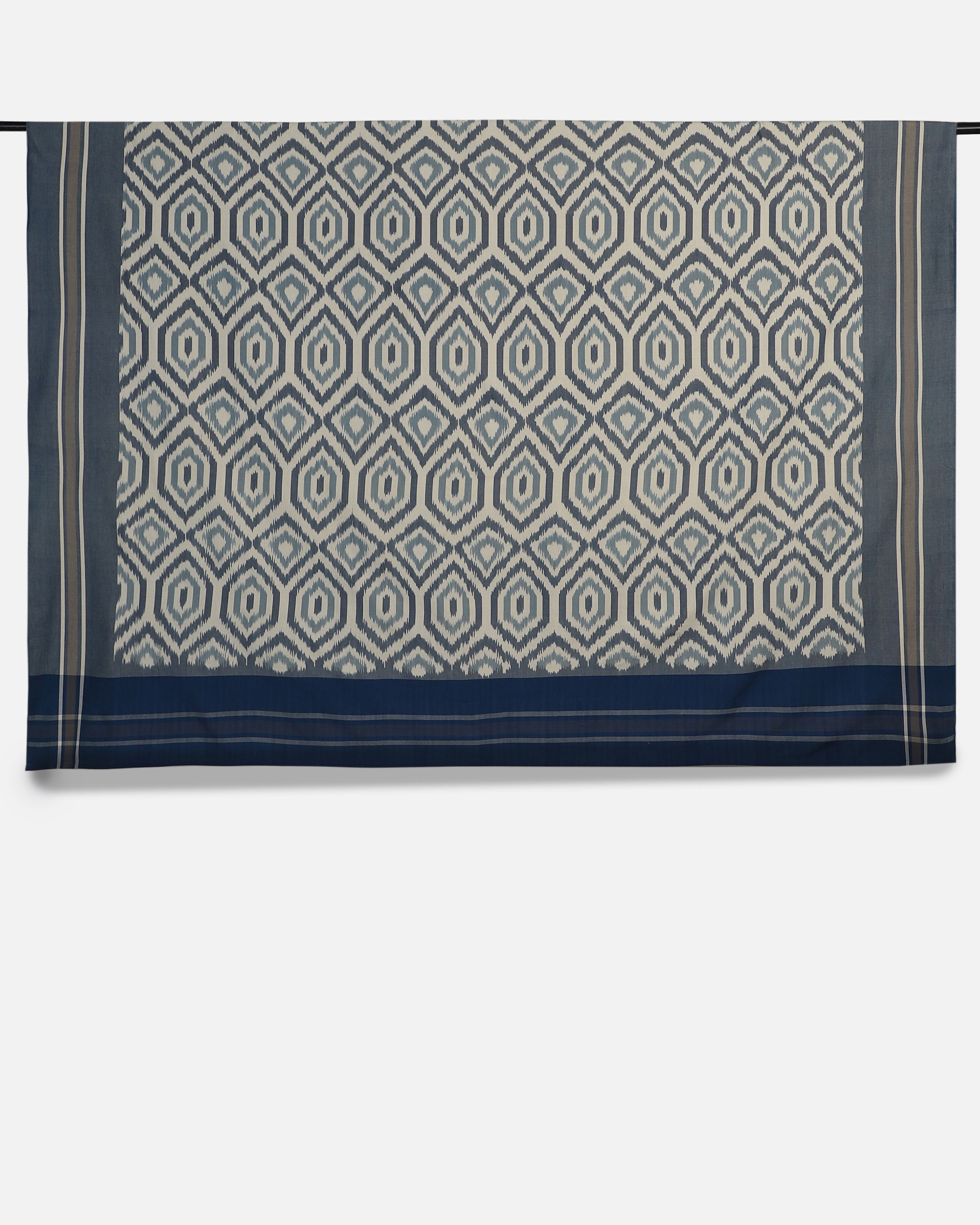 Amaya Warp Ikat Cotton Bed Cover