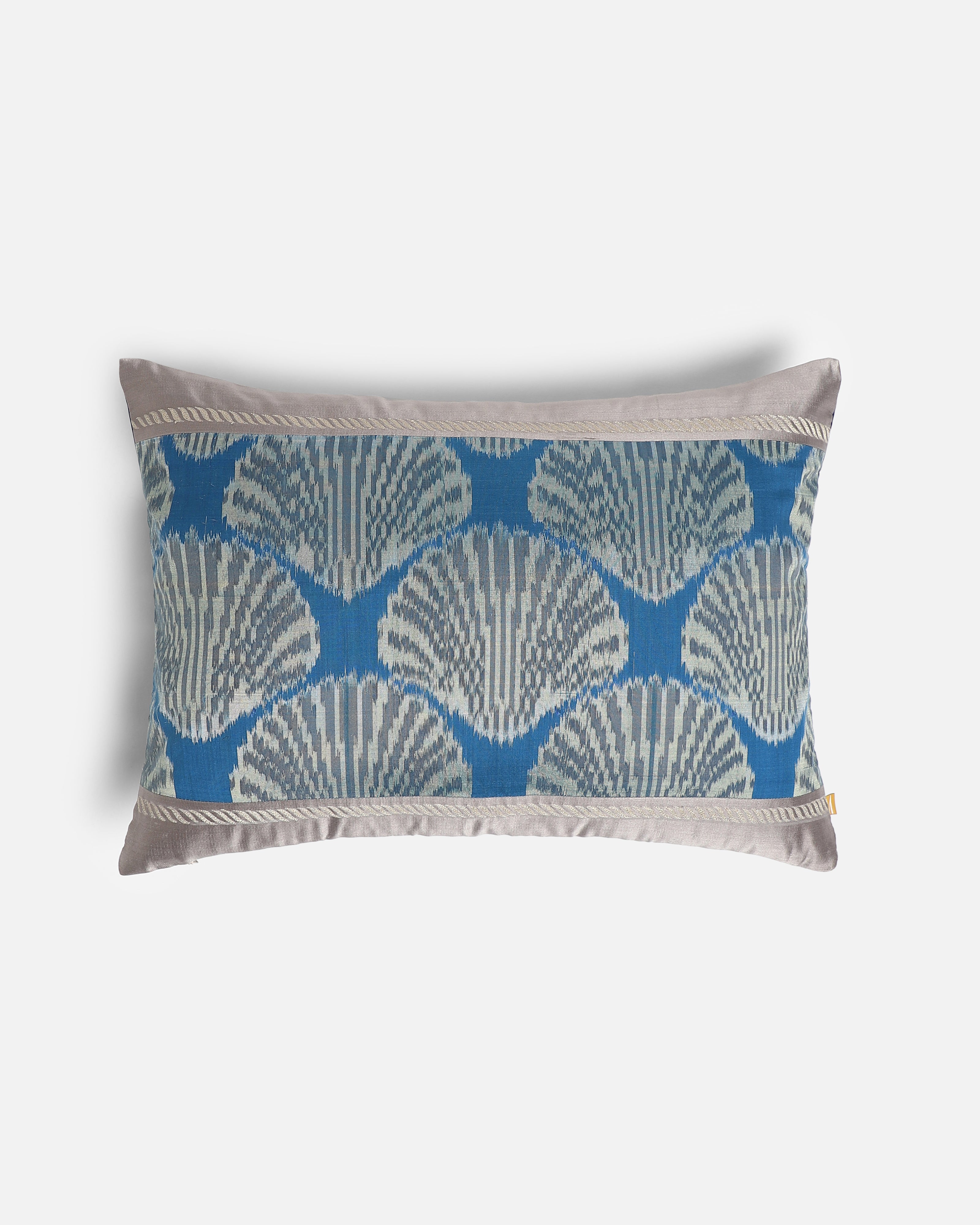 Naida Weft Ikat Cotton Silk Cushion Cover