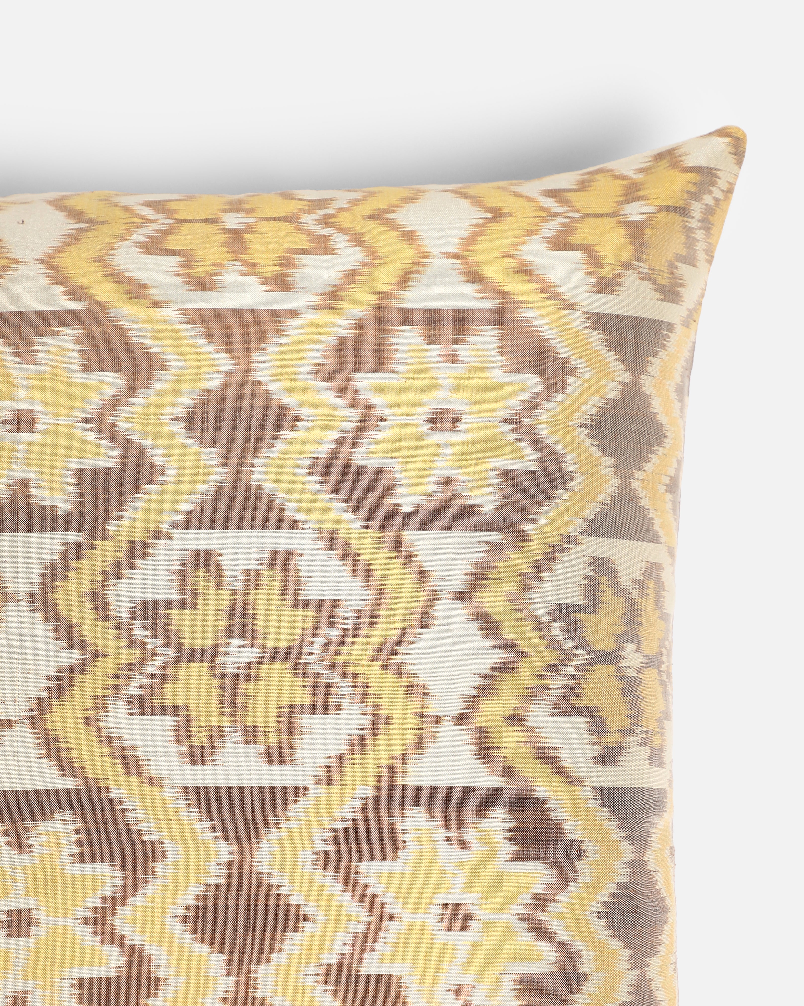 Piper Weft Ikat Cotton Silk Cushion Cover