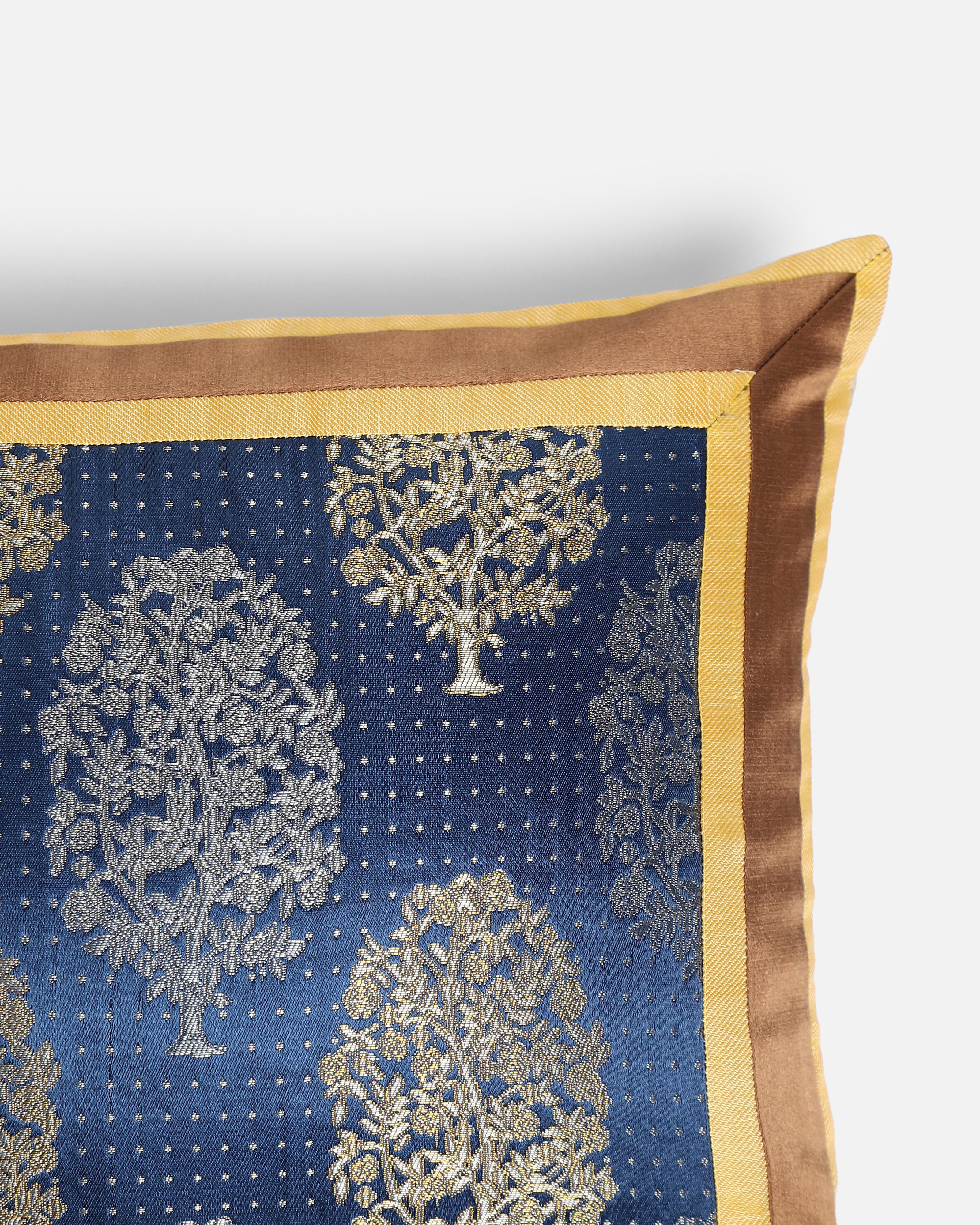 Verinag Banarasi Satin Brocade Viscose Cushion Cover