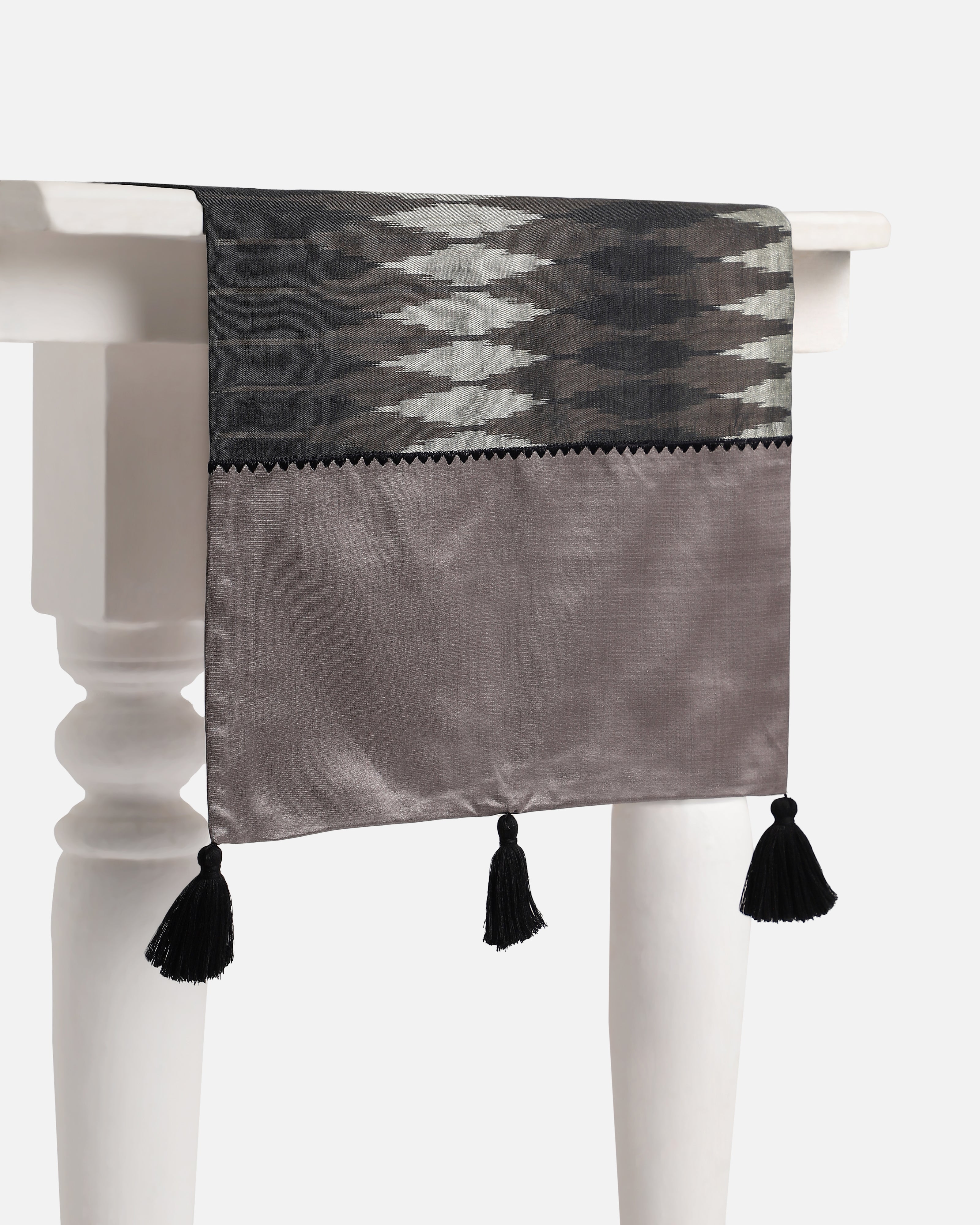 Elvira Weft Ikat Cotton Silk Table Runner