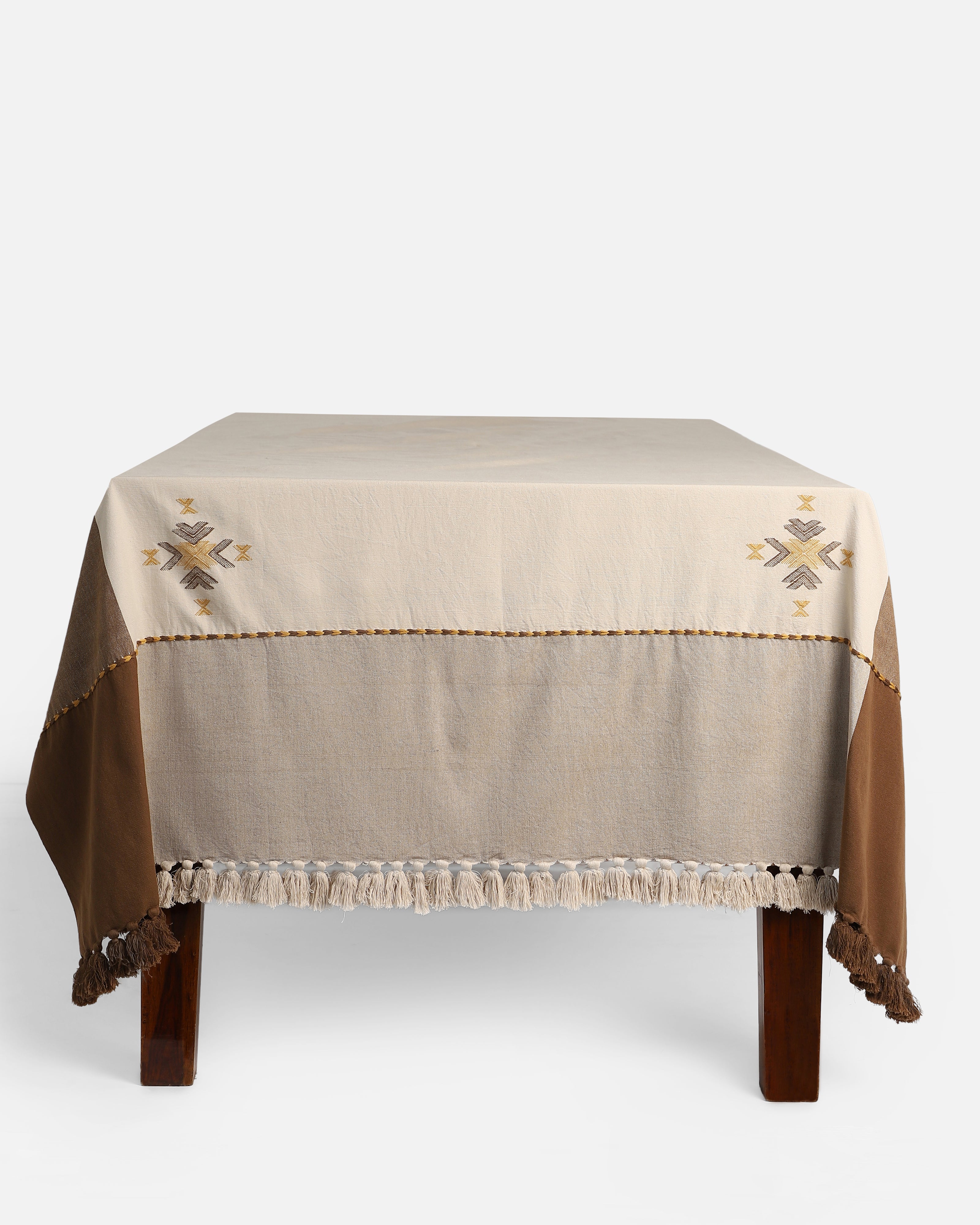 Ivona Extra Weft Cotton Table Cover