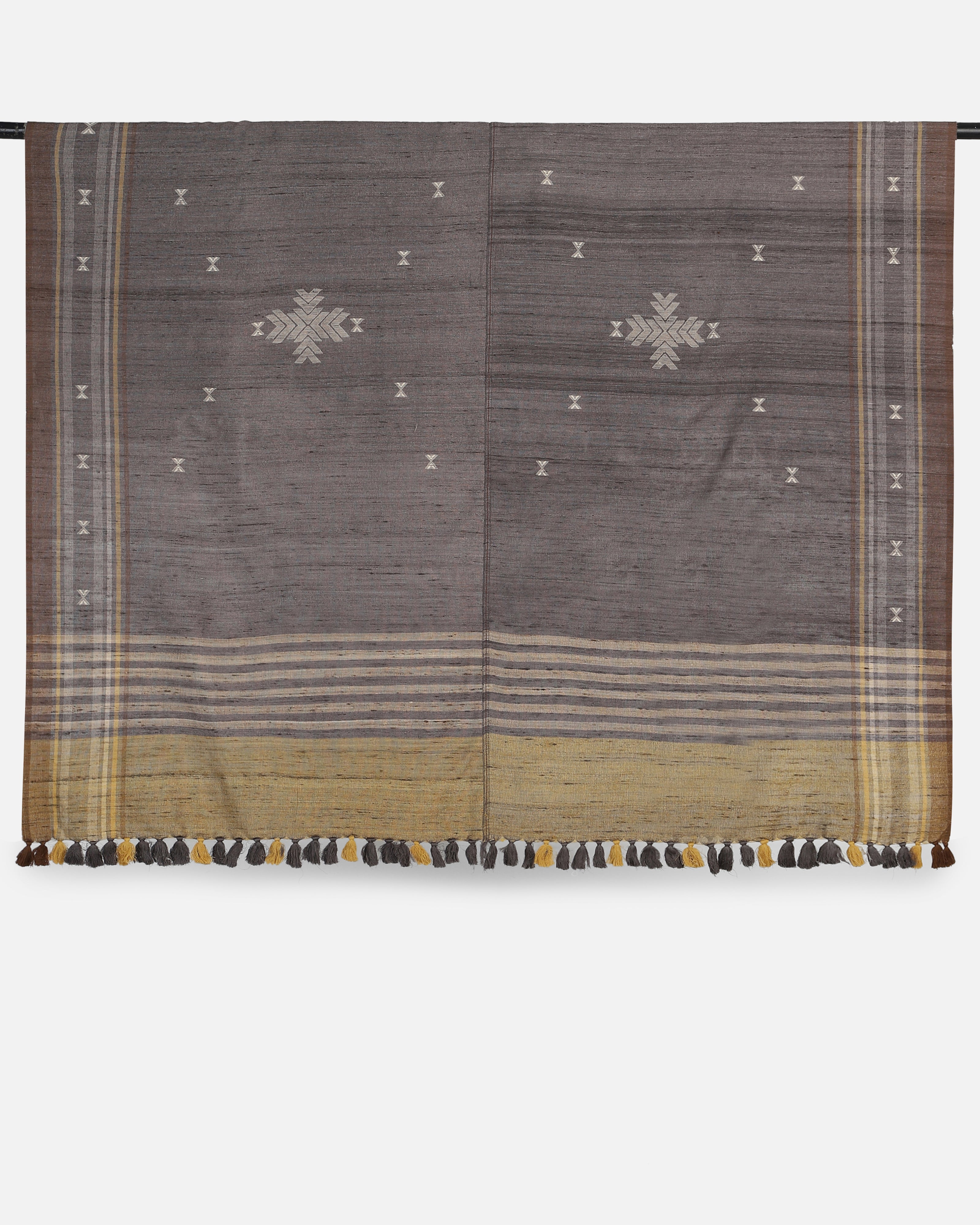 Brasov Extra Weft Cotton Silk Throw