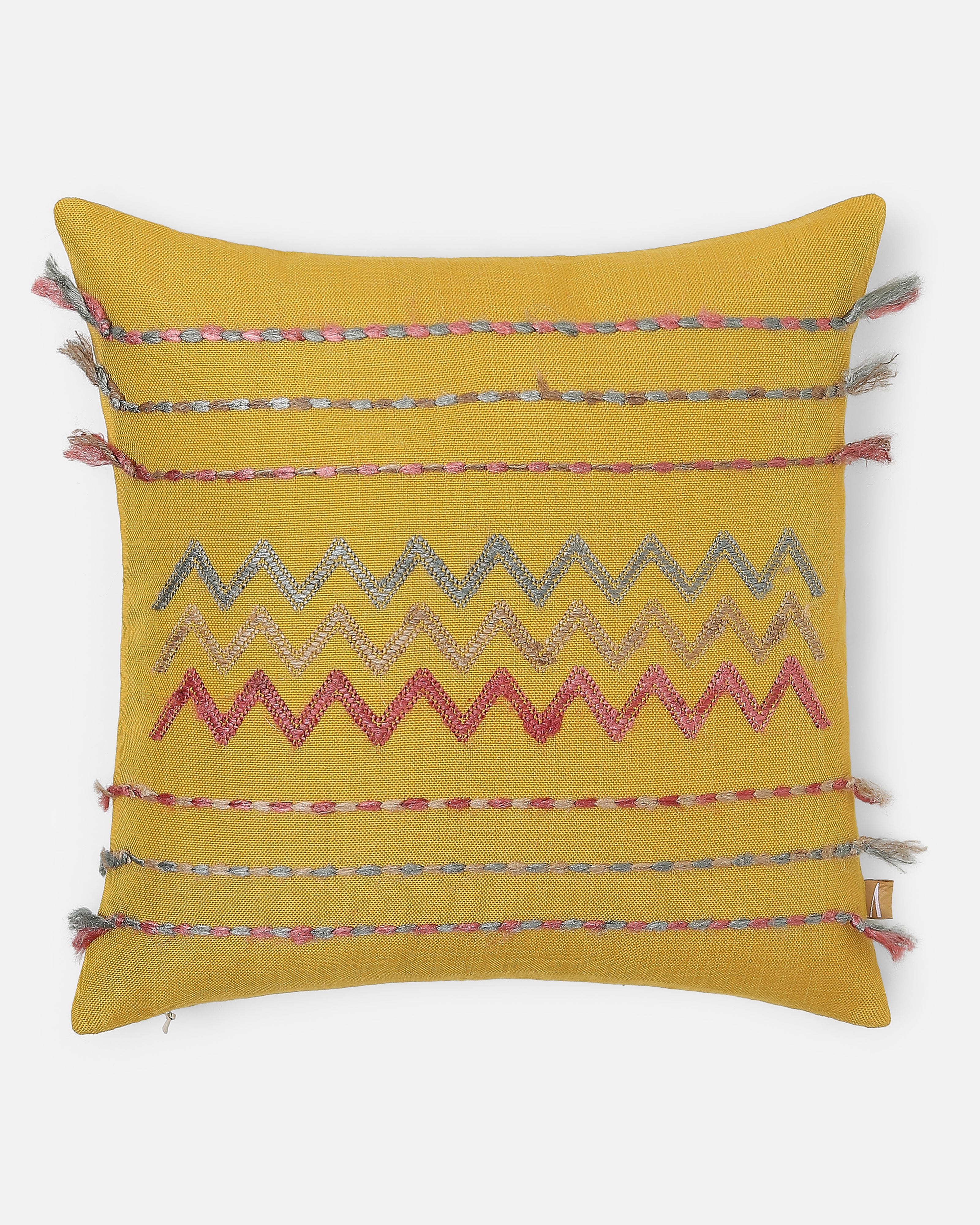 Tara Bhujodi Extra Weft Cotton Cushion Cover