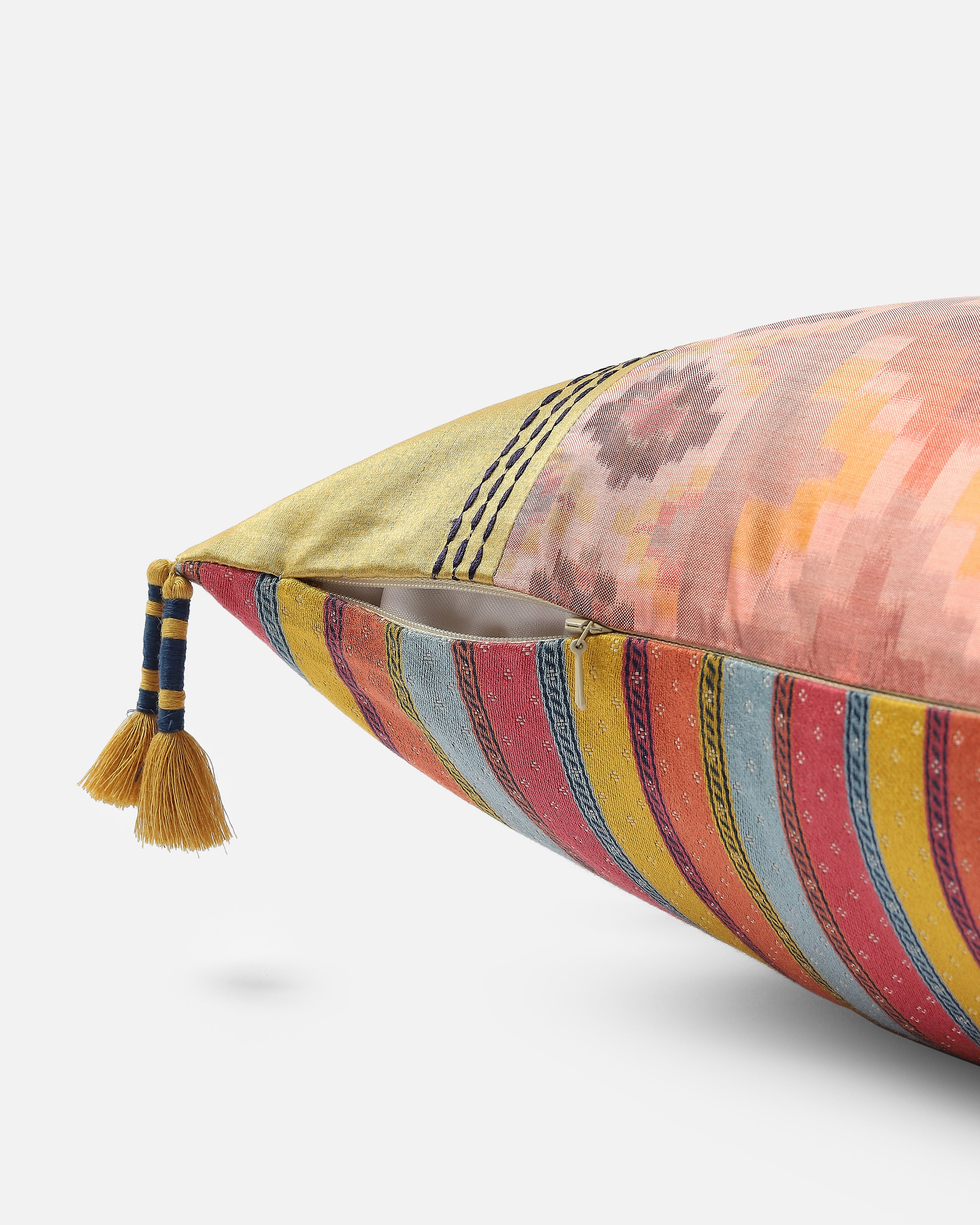 Rei Pochampally Warp Ikat Silk Cushion Cover