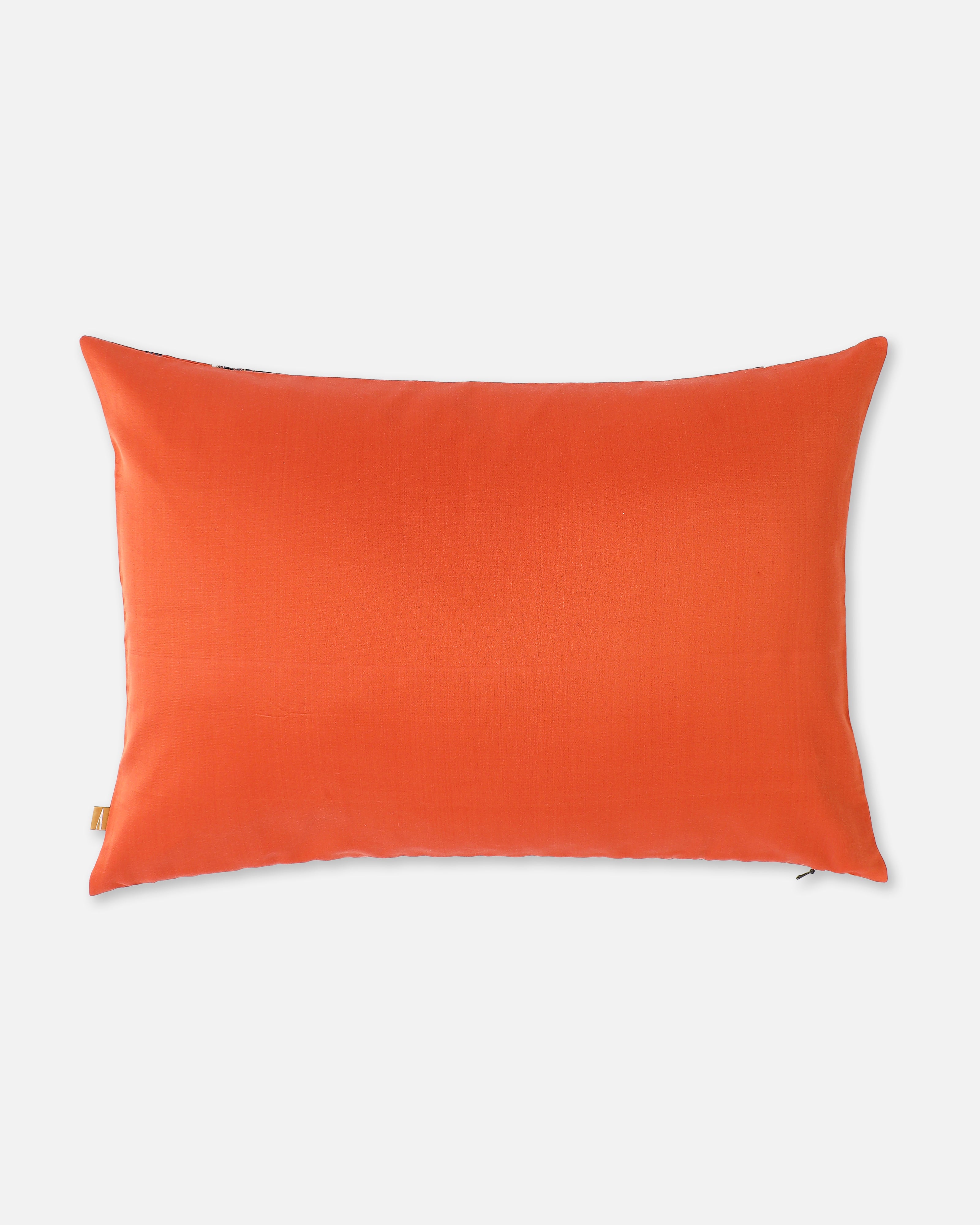 Palm Banarasi Tanchoi Silk Cushion Cover