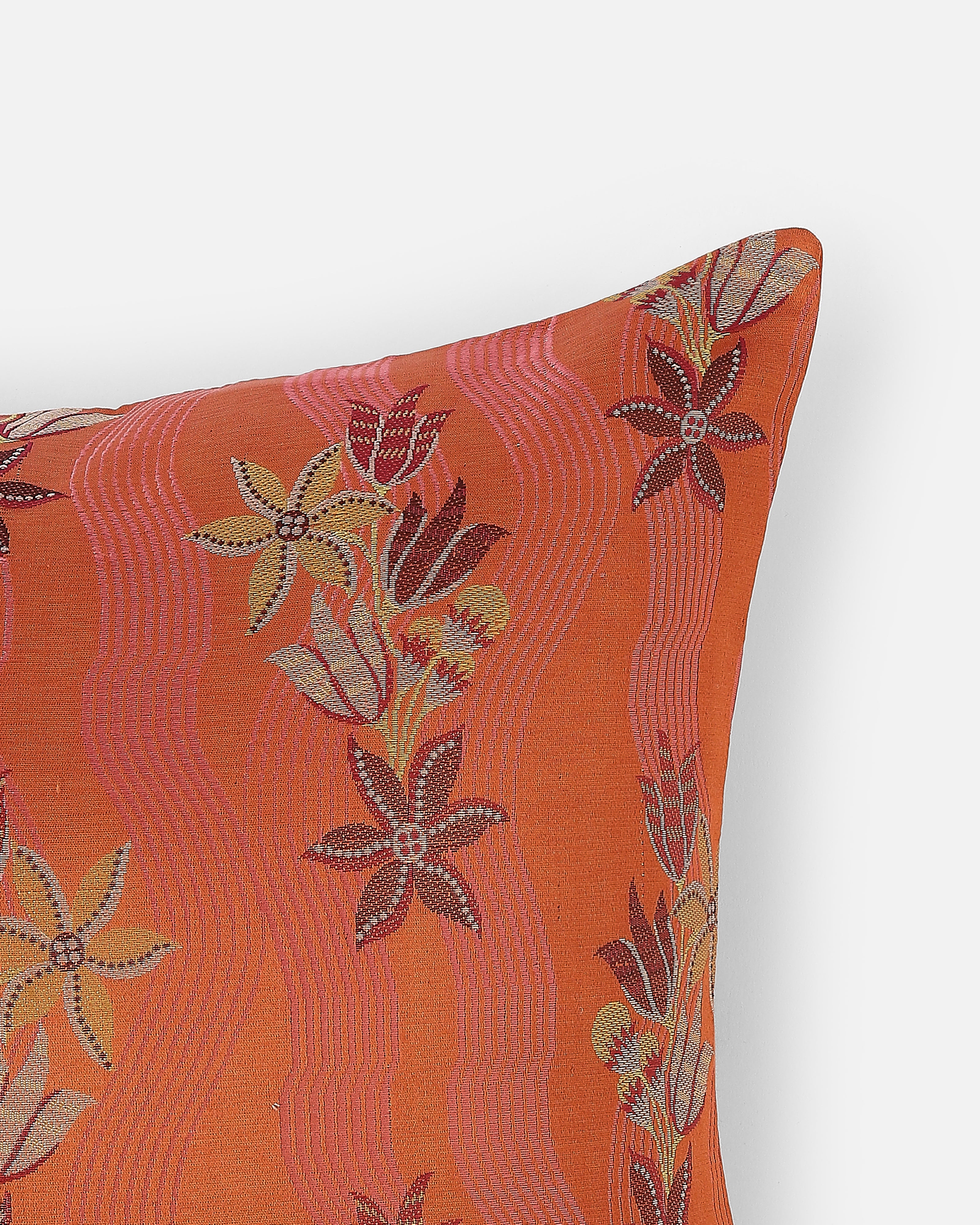 Fleur Banarasi Tanchoi Silk Cushion Cover