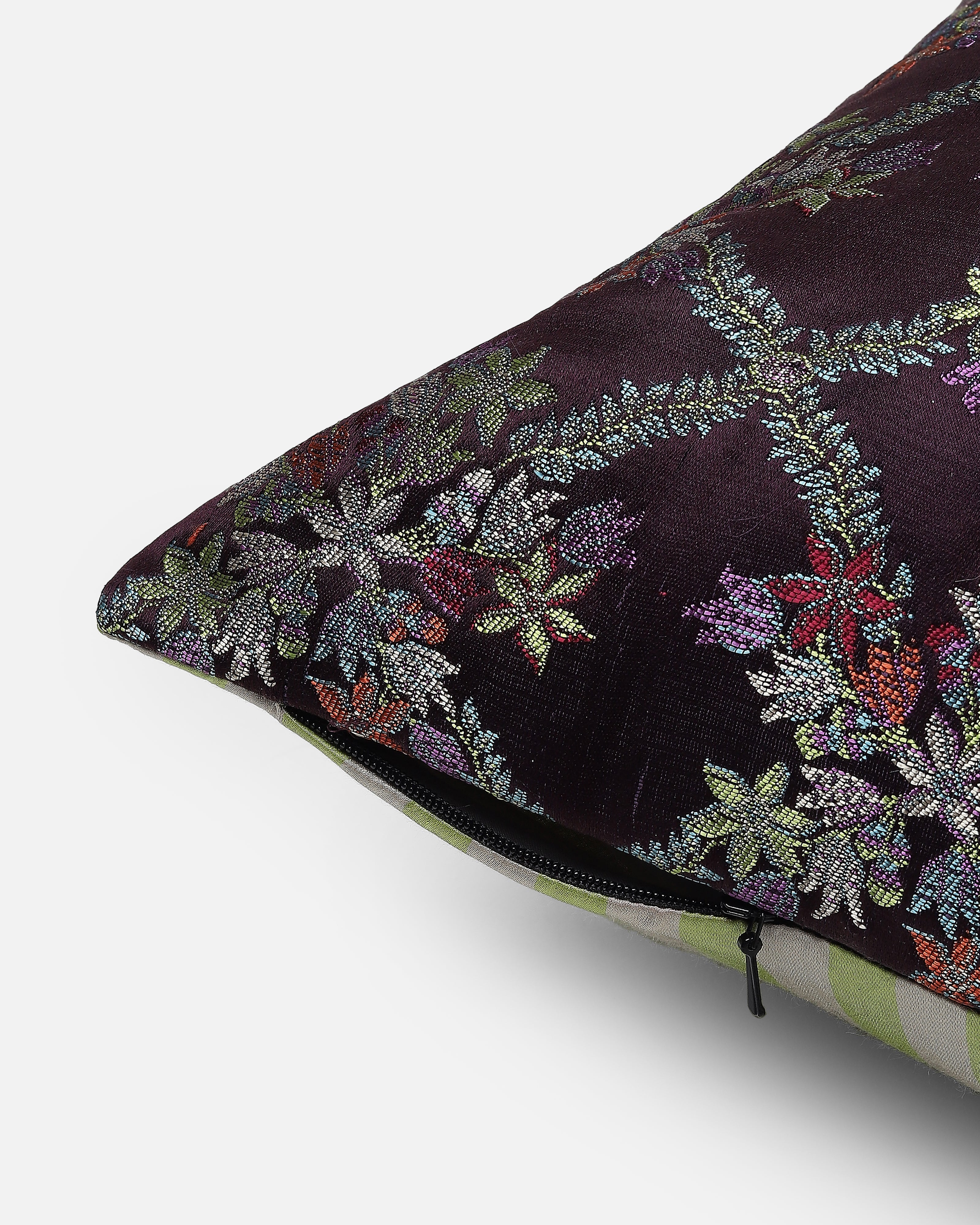 Eliot Banarasi Satin Brocade Silk Viscose Cushion Cover