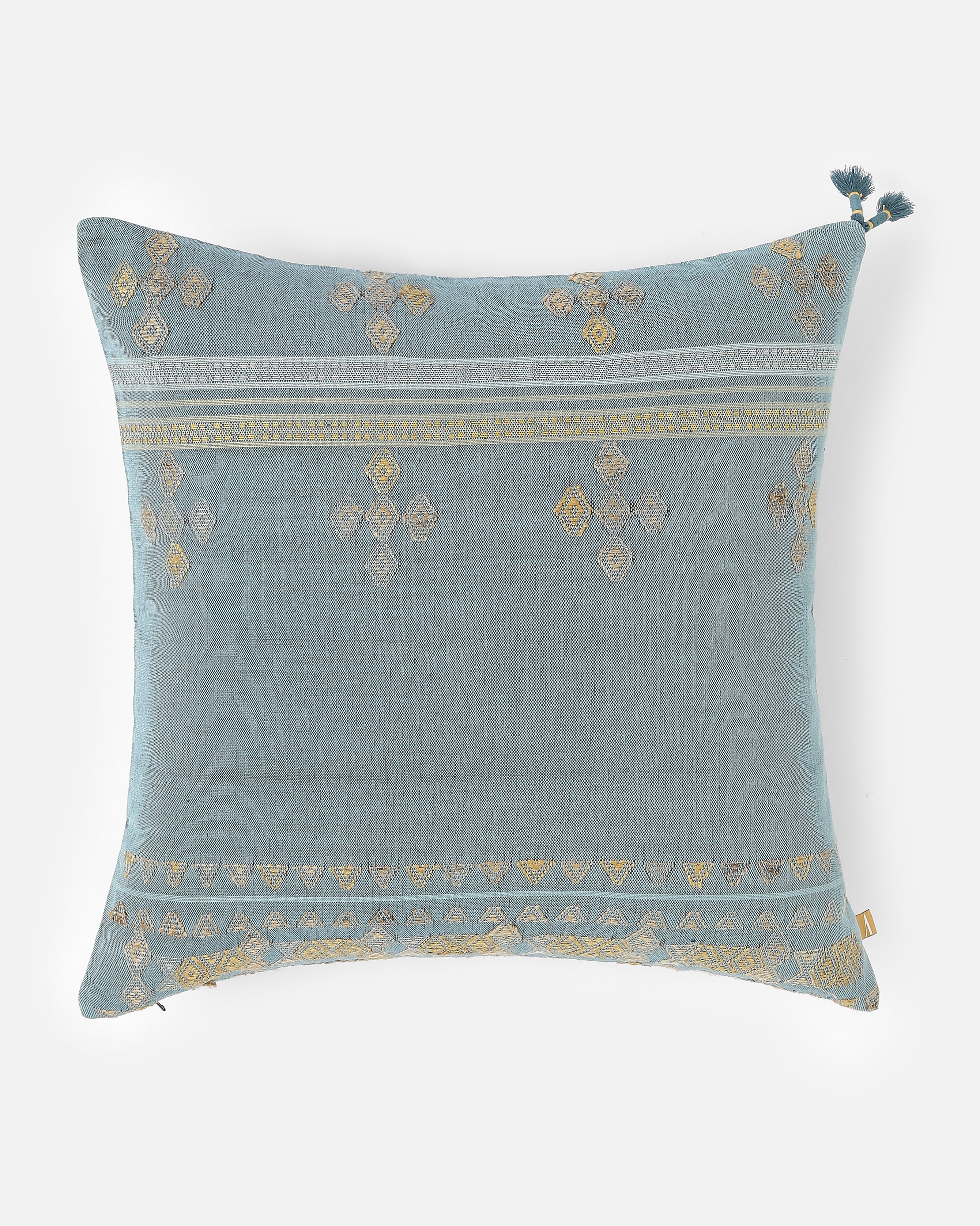 Poppy Bhujodi Extra Weft Cotton Cushion Cover