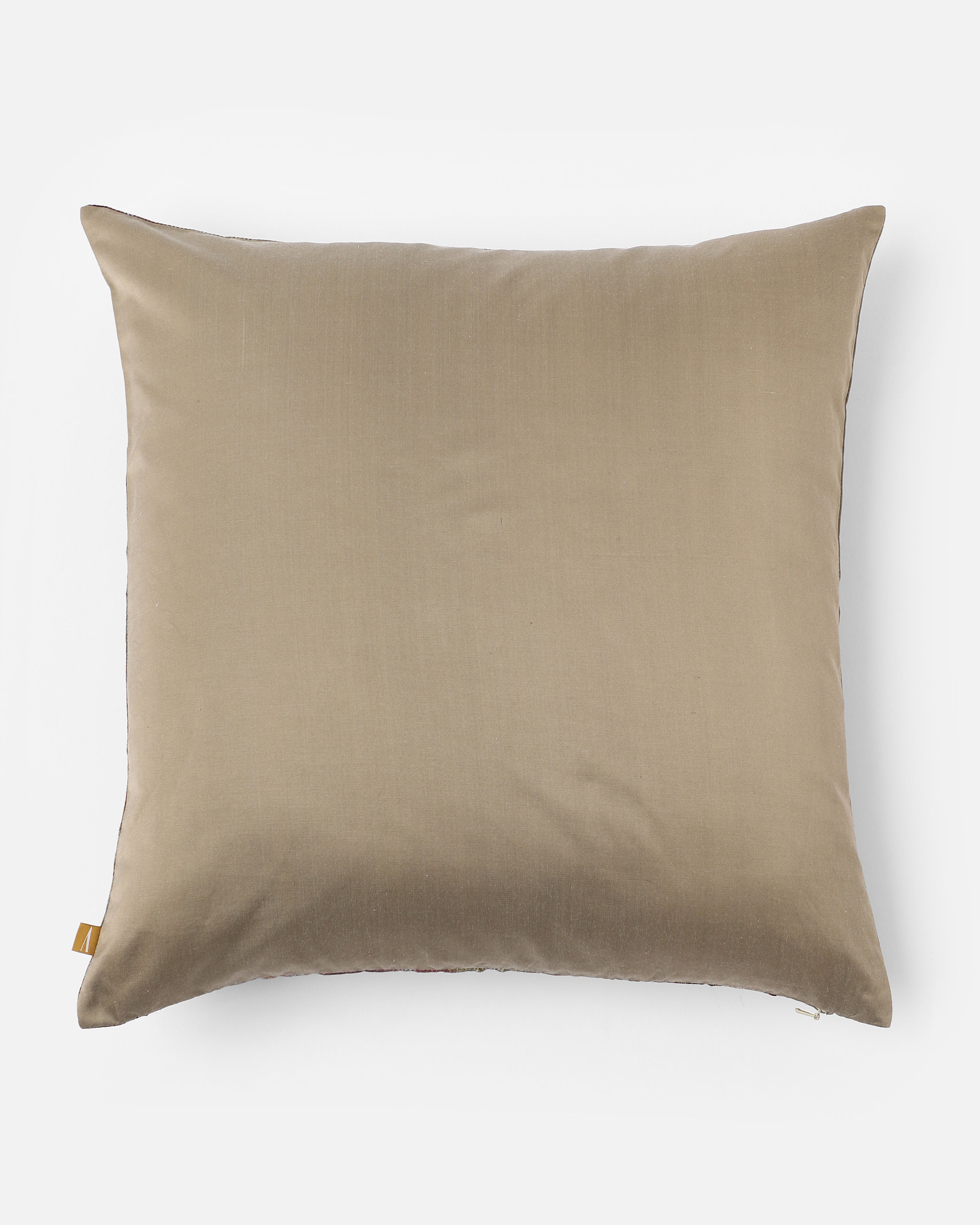 Mallow Pochampally Weft Ikat Cotton Silk Cushion Cover