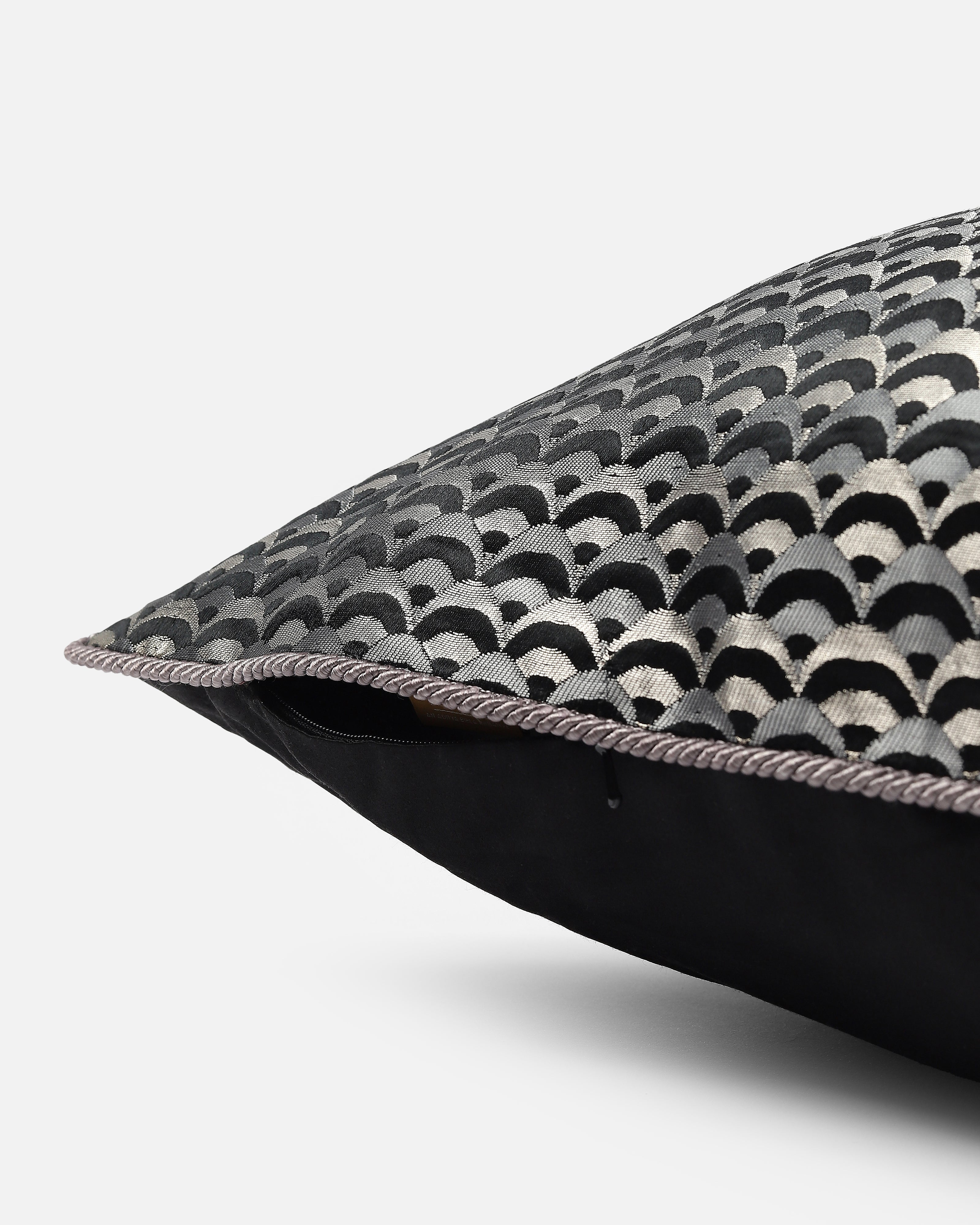 Diorite Banarasi Satin Brocade Silk Viscose Cushion Cover