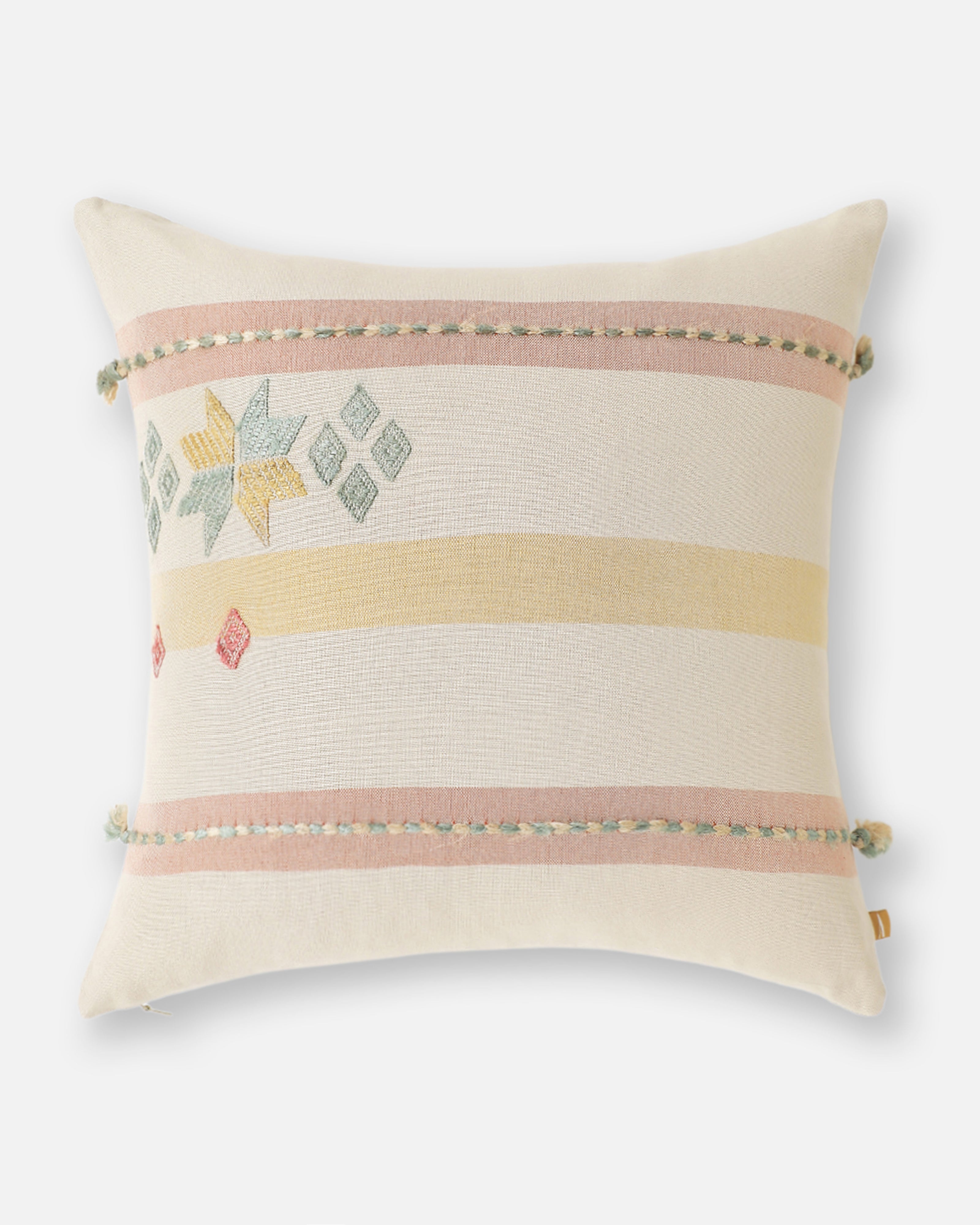 Dawa Bhujodi Extra Weft Cotton Cushion Cover