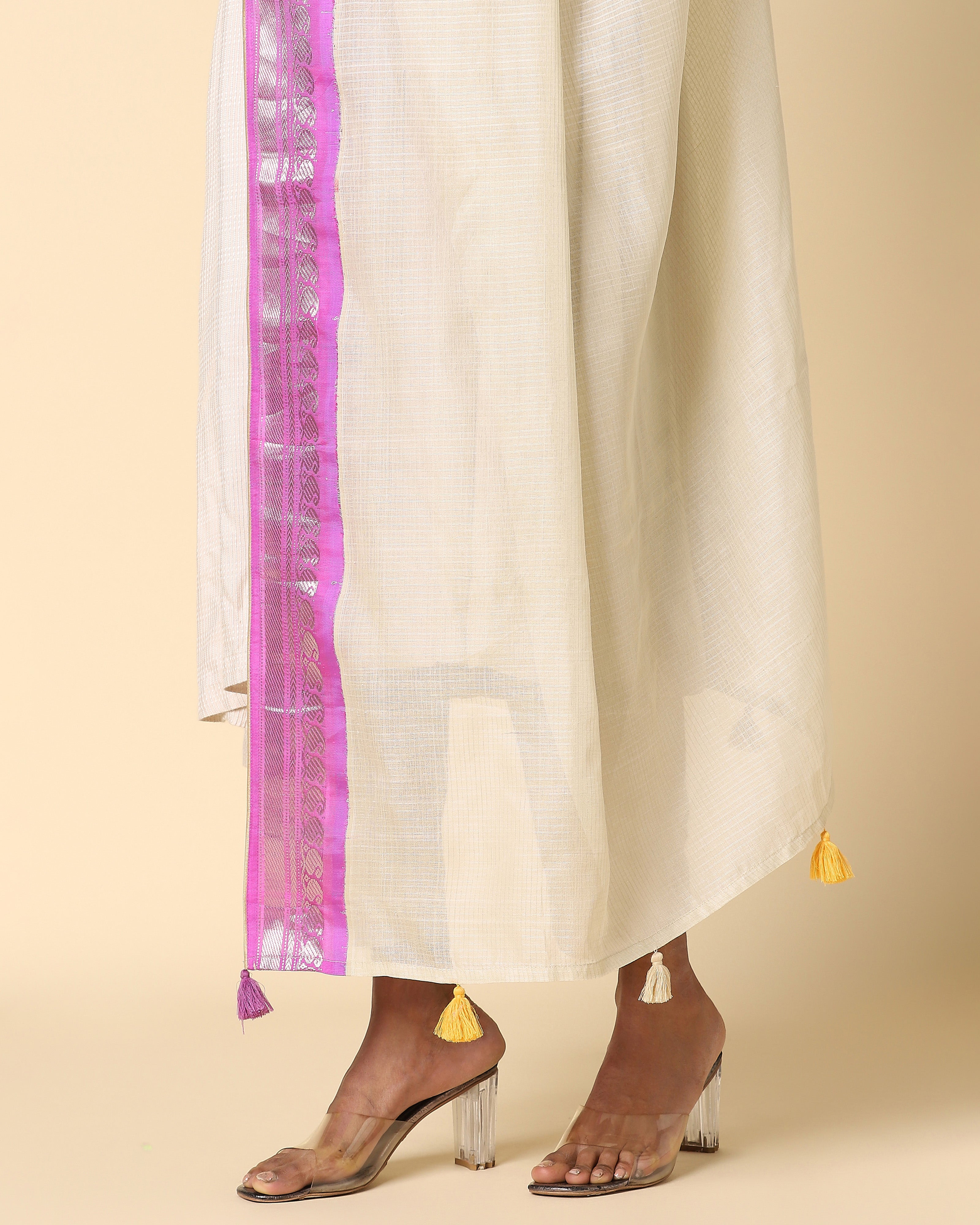 Amala Gadwal Kuttu Weave Cotton Silk Dupatta