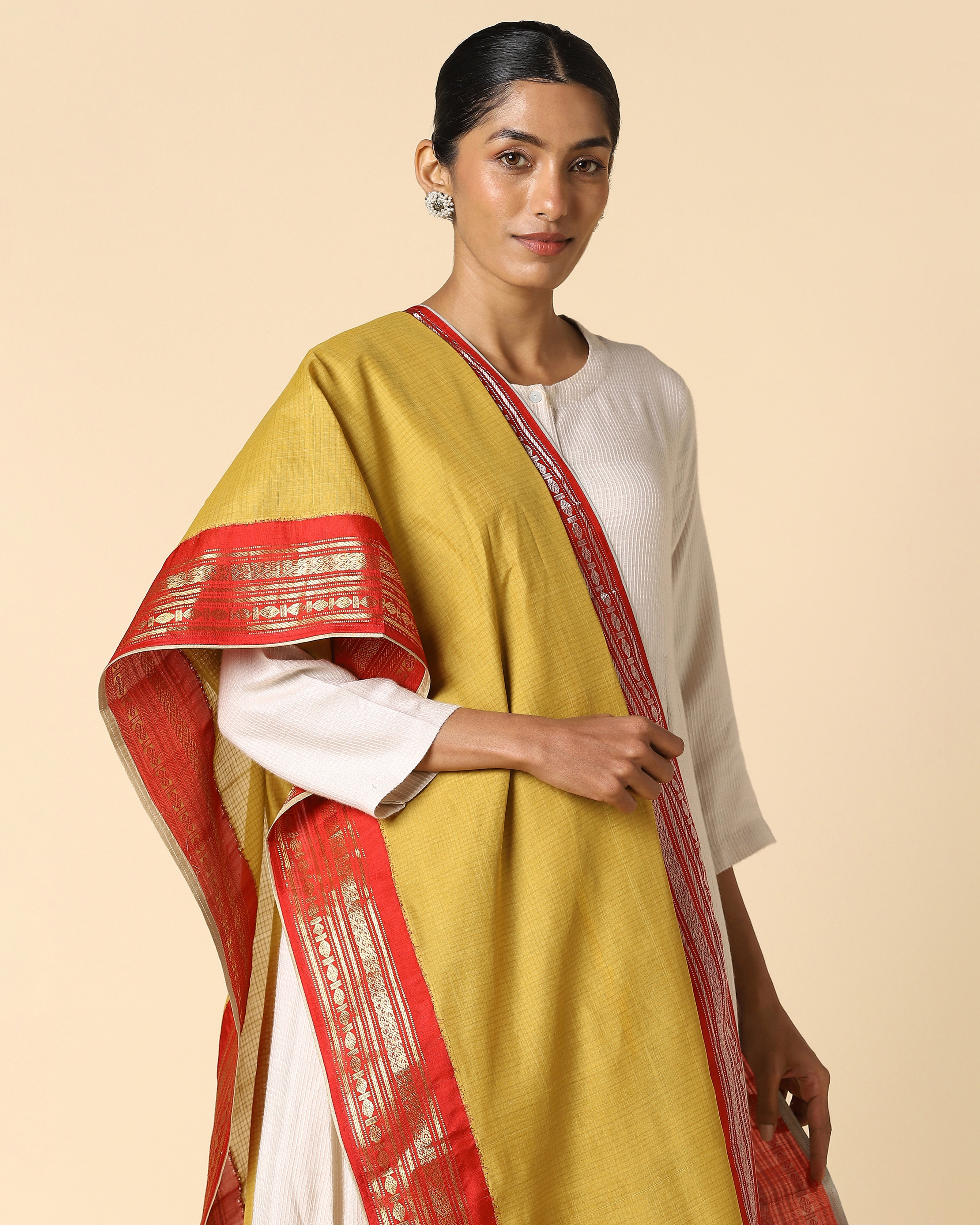 Vidula Gadwal Kuttu Weave Cotton Silk Dupatta