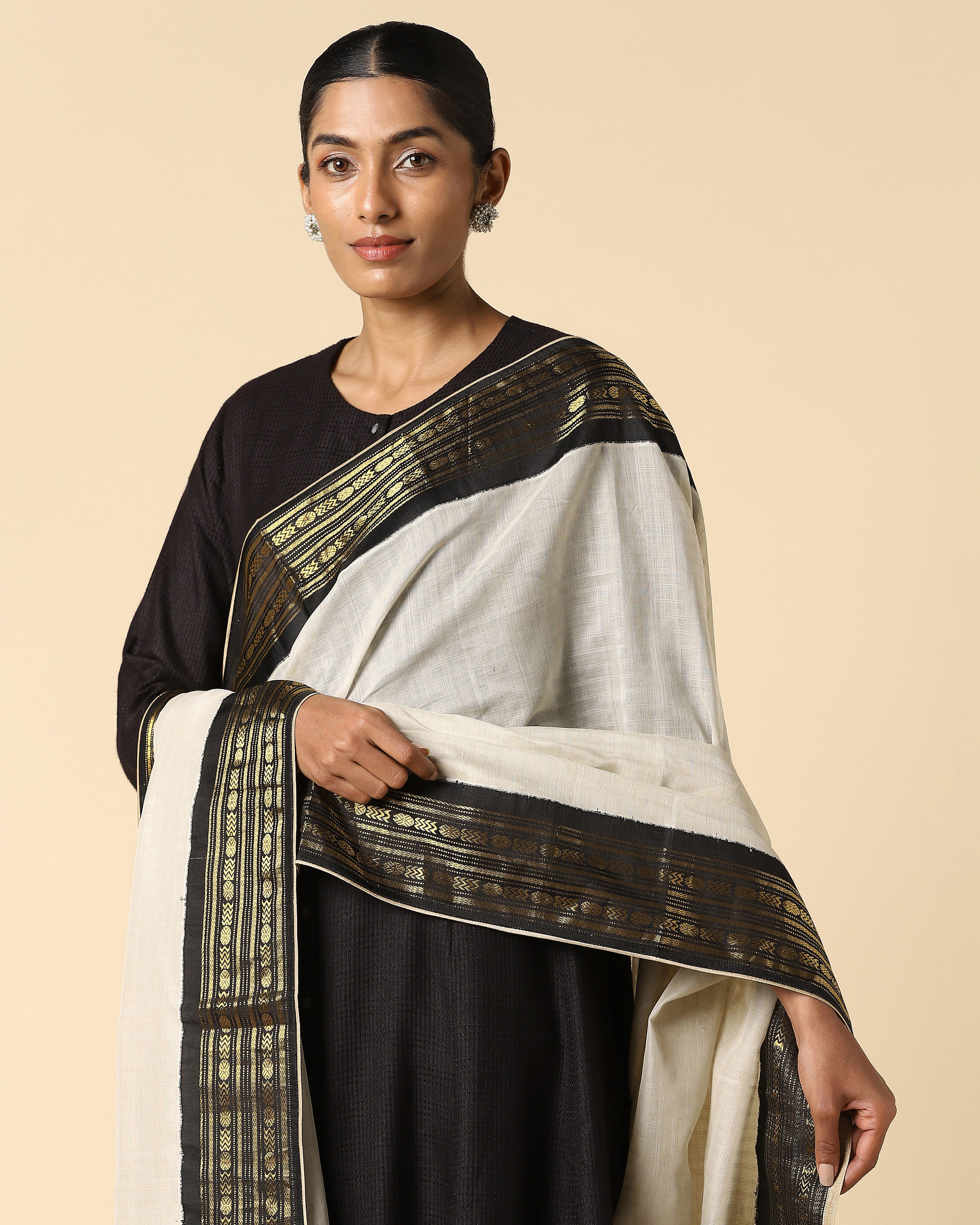 Janeen Gadwal Kuttu Weave Cotton Silk Dupatta