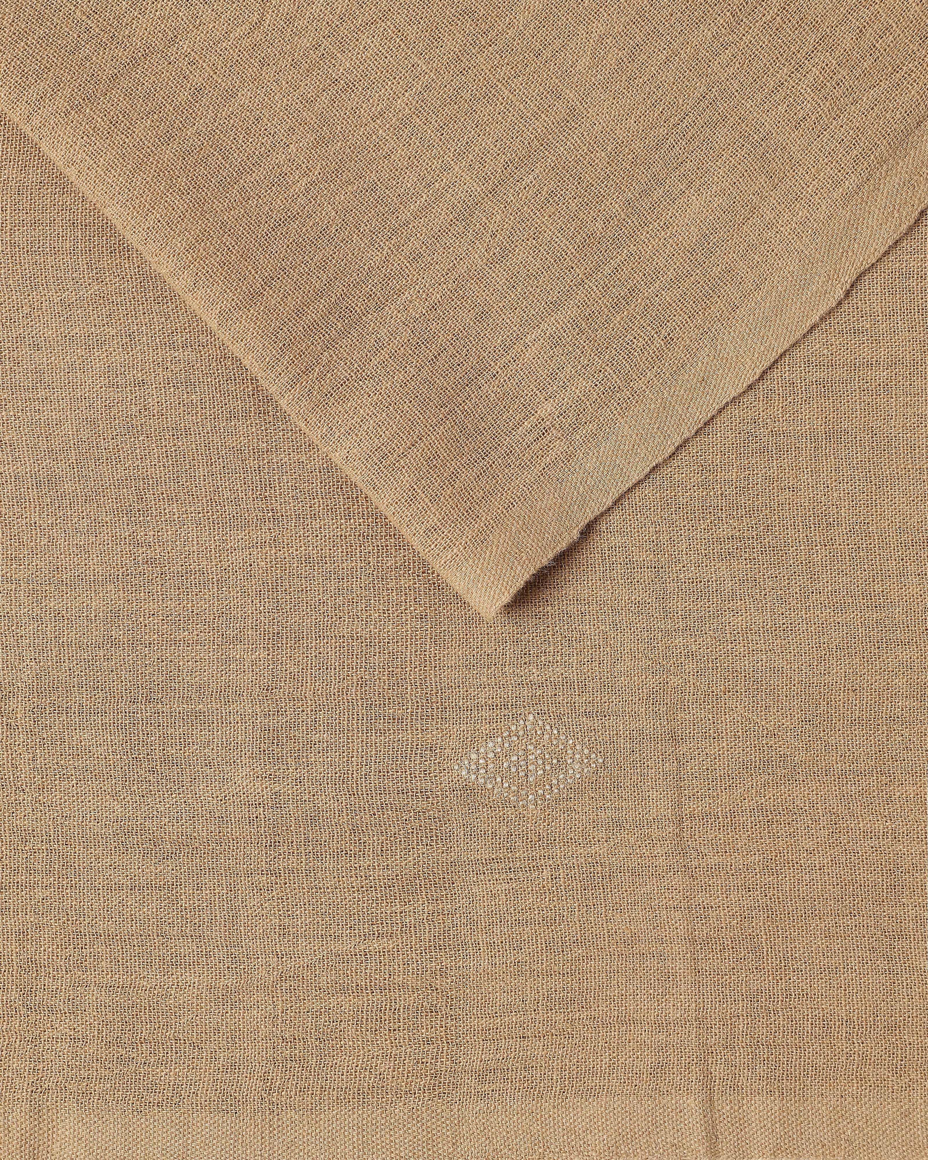 Garima Bhujodi Extra Weft Brown Cotton Saree