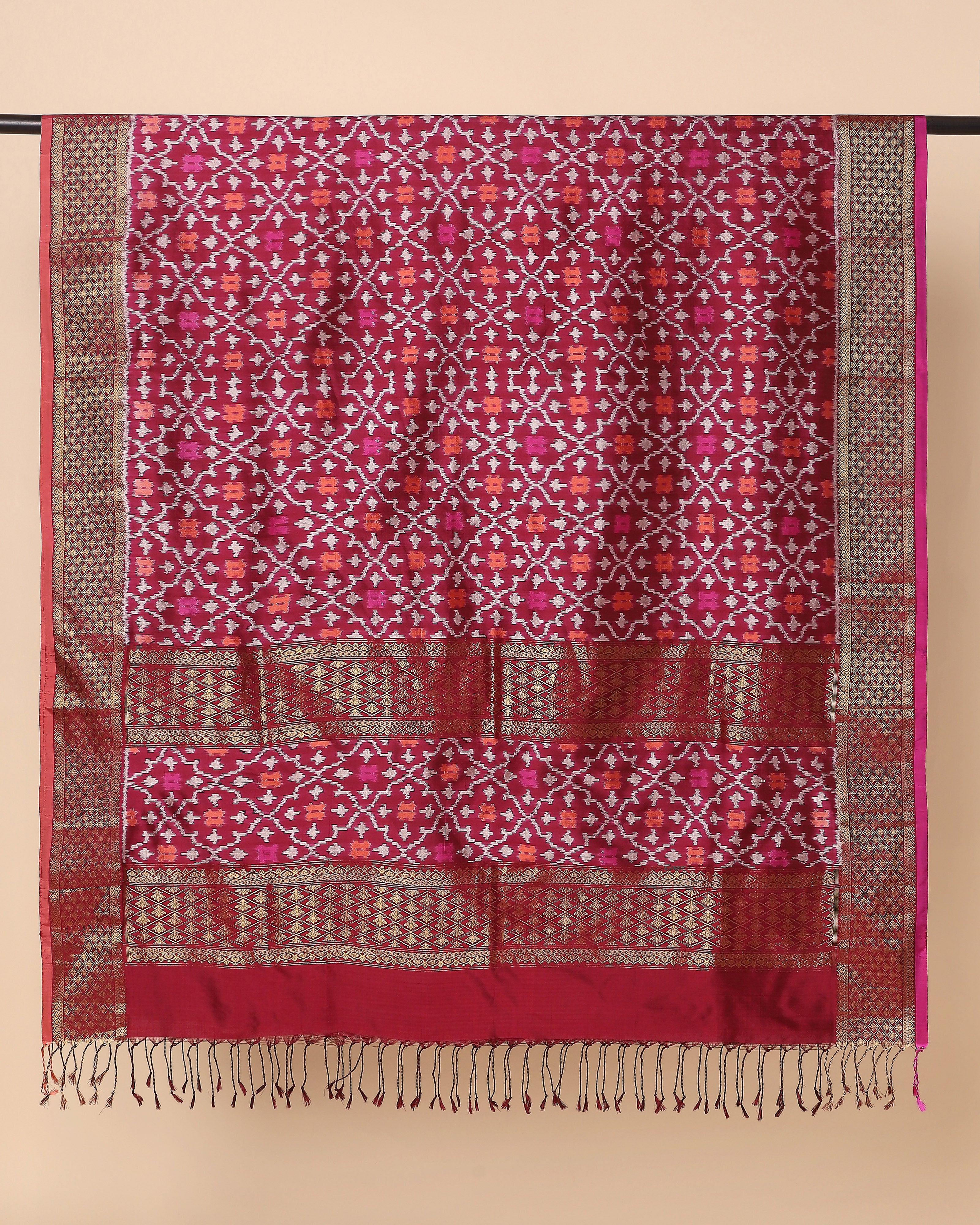 Sharmin Pochampally Weft Ikat Silk Dupatta