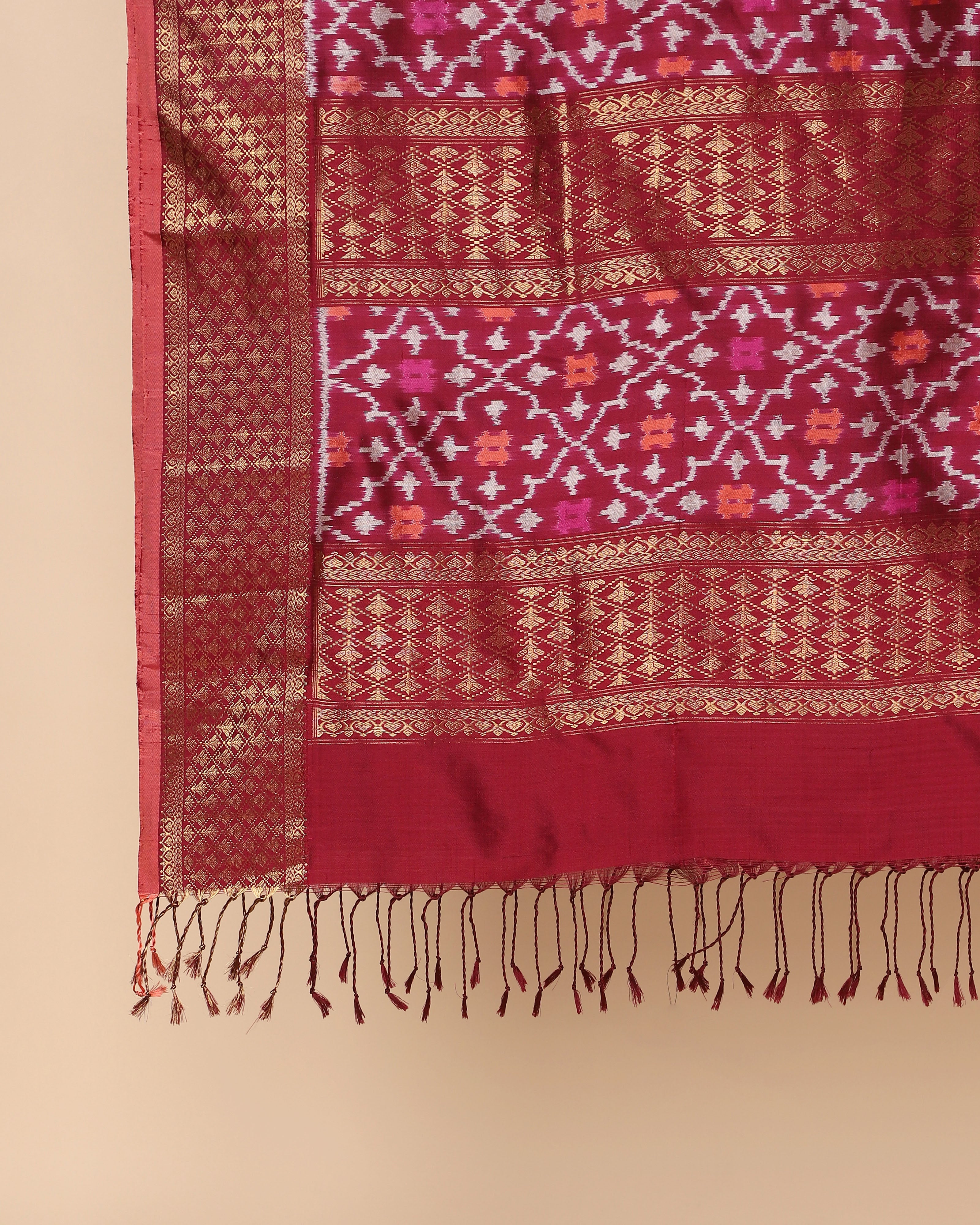 Sharmin Pochampally Weft Ikat Silk Dupatta