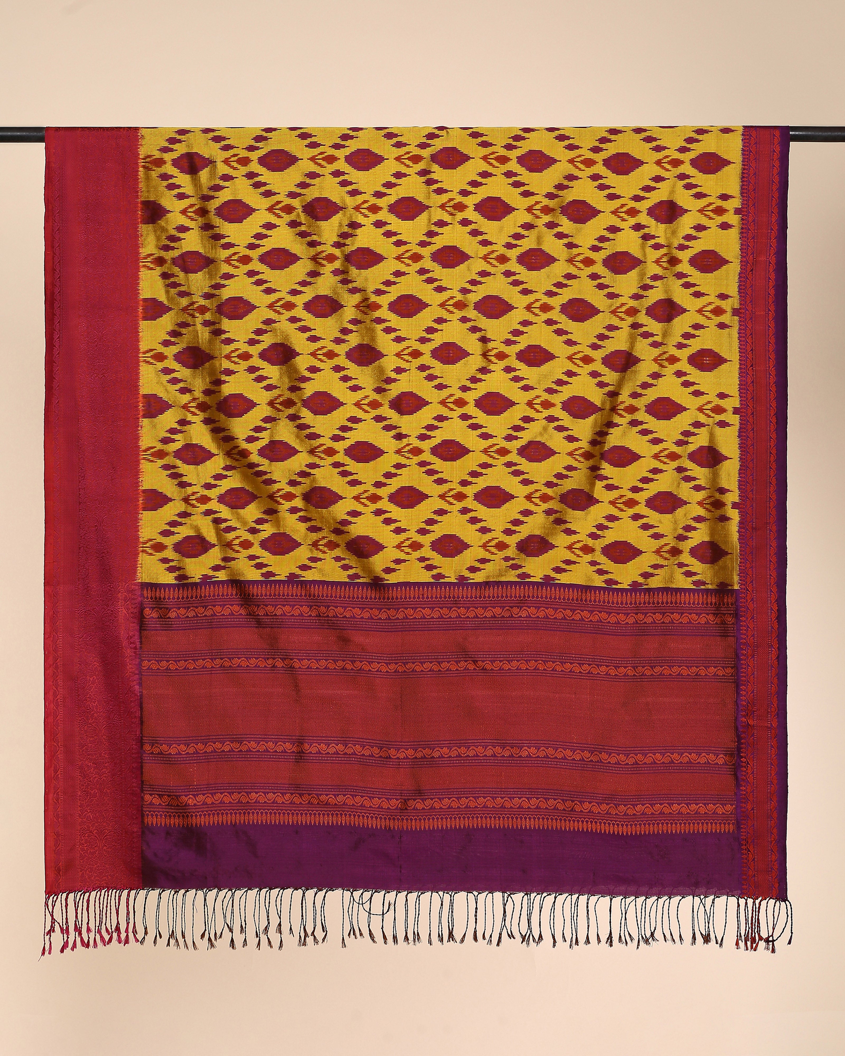 Aafia Pochampally Weft Ikat Silk Dupatta