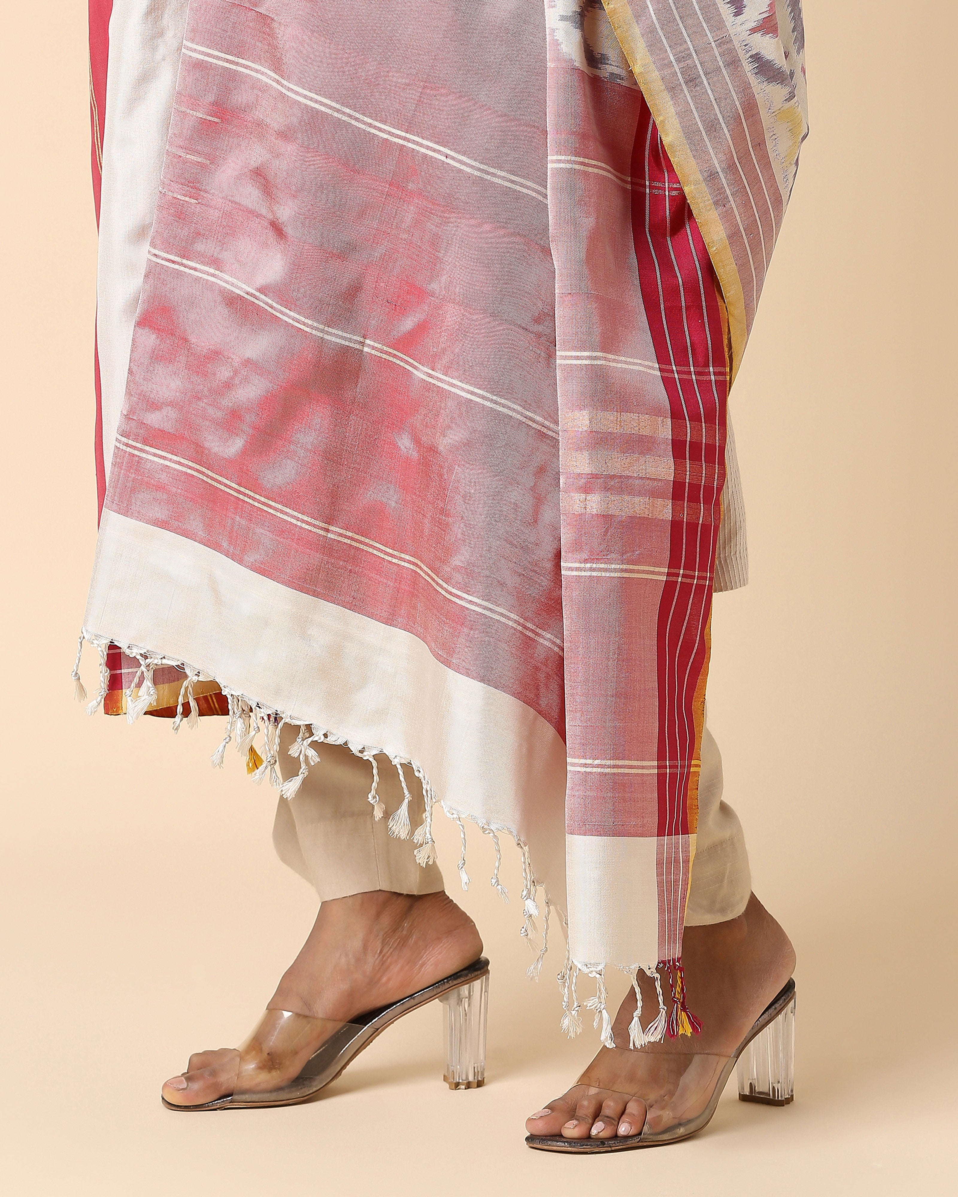 Layina Pochampally Weft Ikat Silk Dupatta