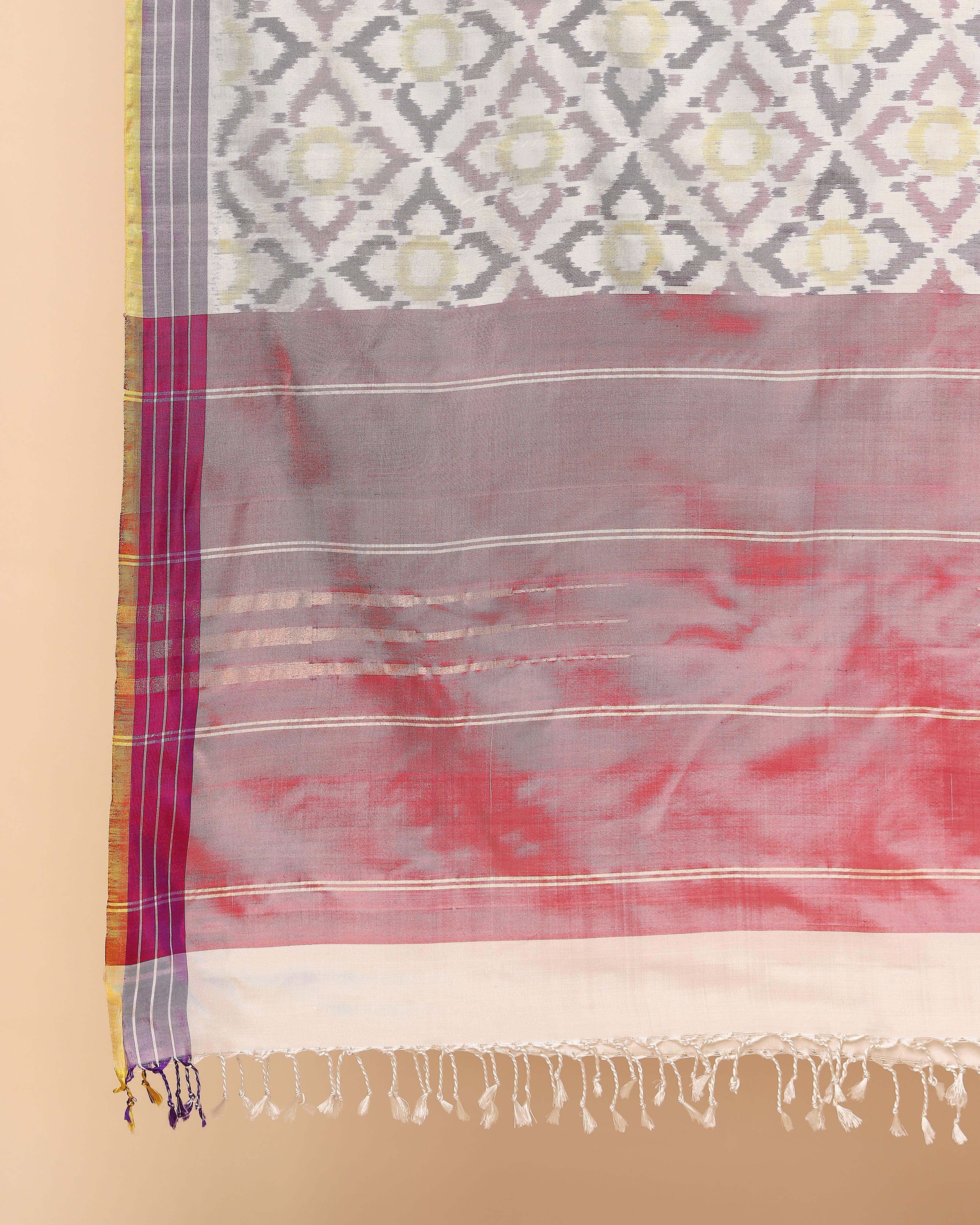 Layina Pochampally Weft Ikat Silk Dupatta