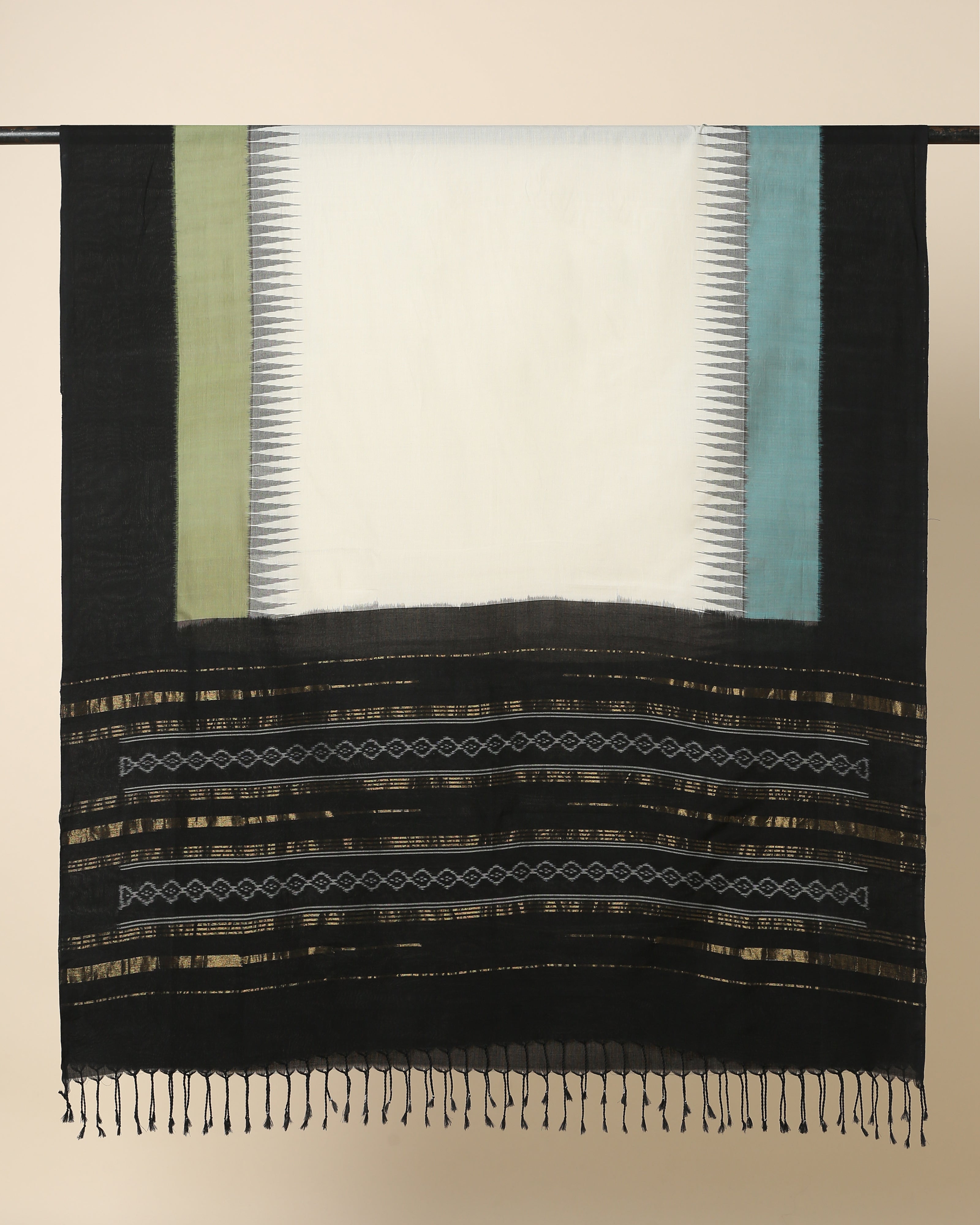 Kashida Pochampally Weft Ikat Cotton Dupatta