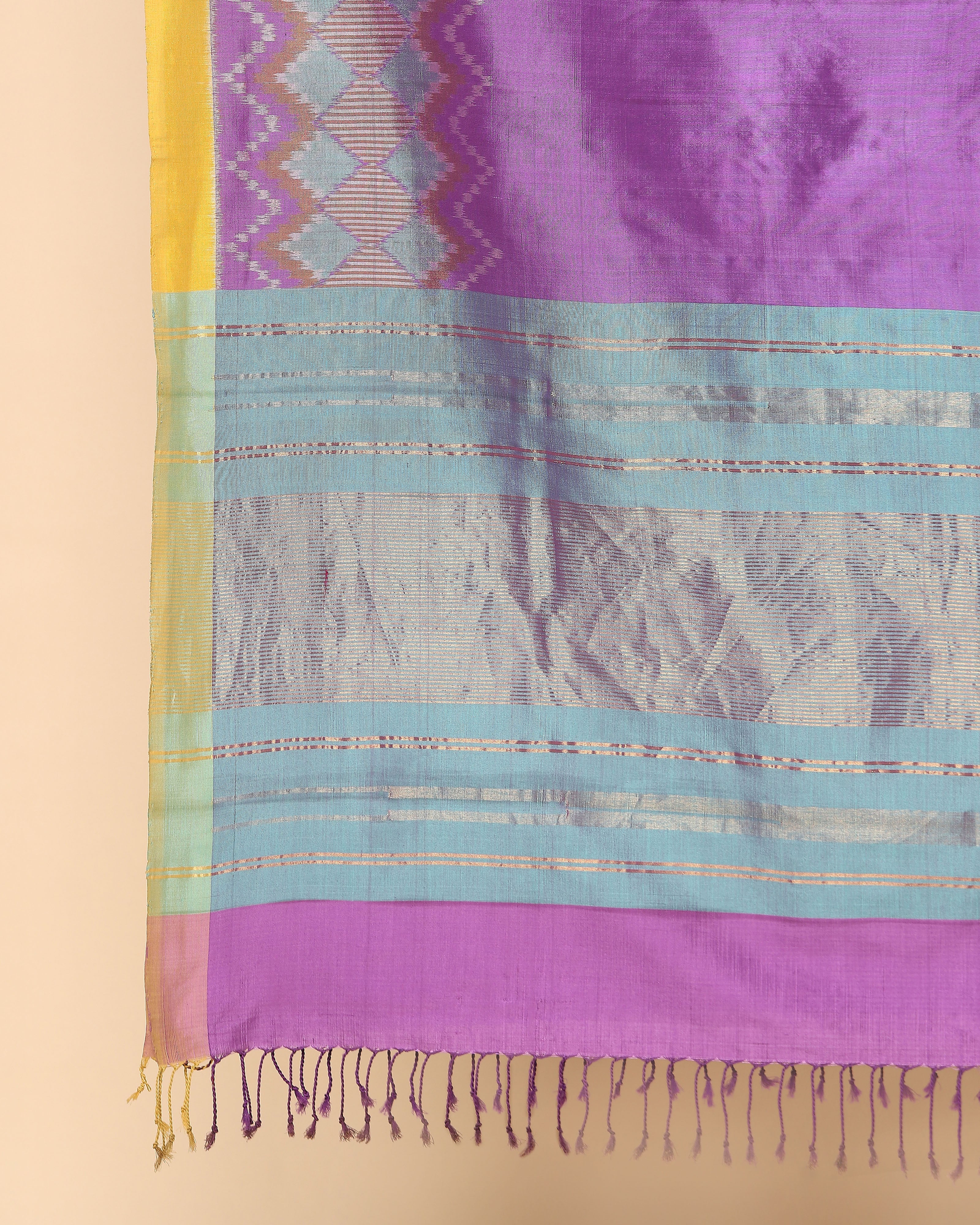 Namiah Pochampally Weft Ikat Cotton Silk Dupatta