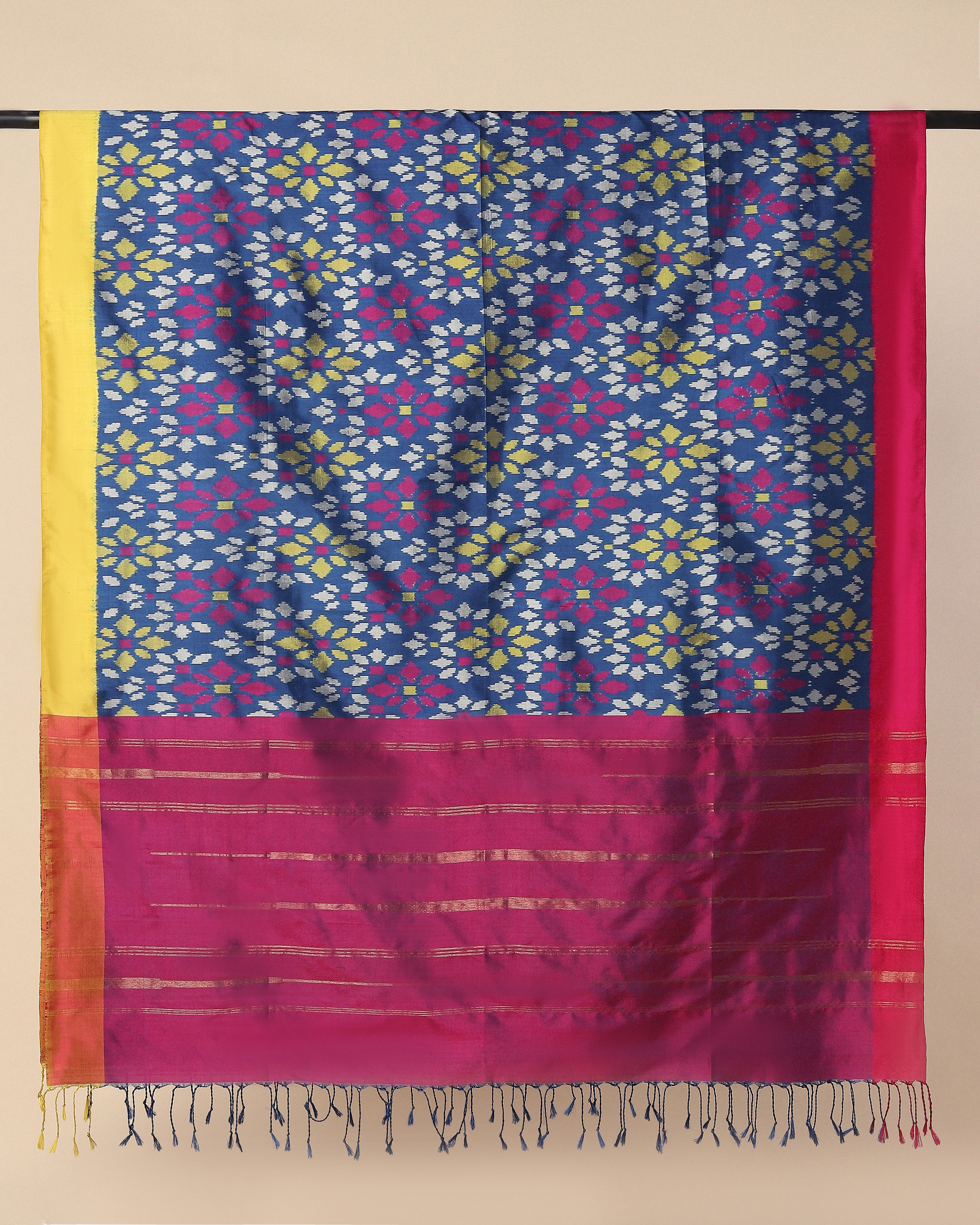 Quila Pochampally Weft Ikat Silk Dupatta