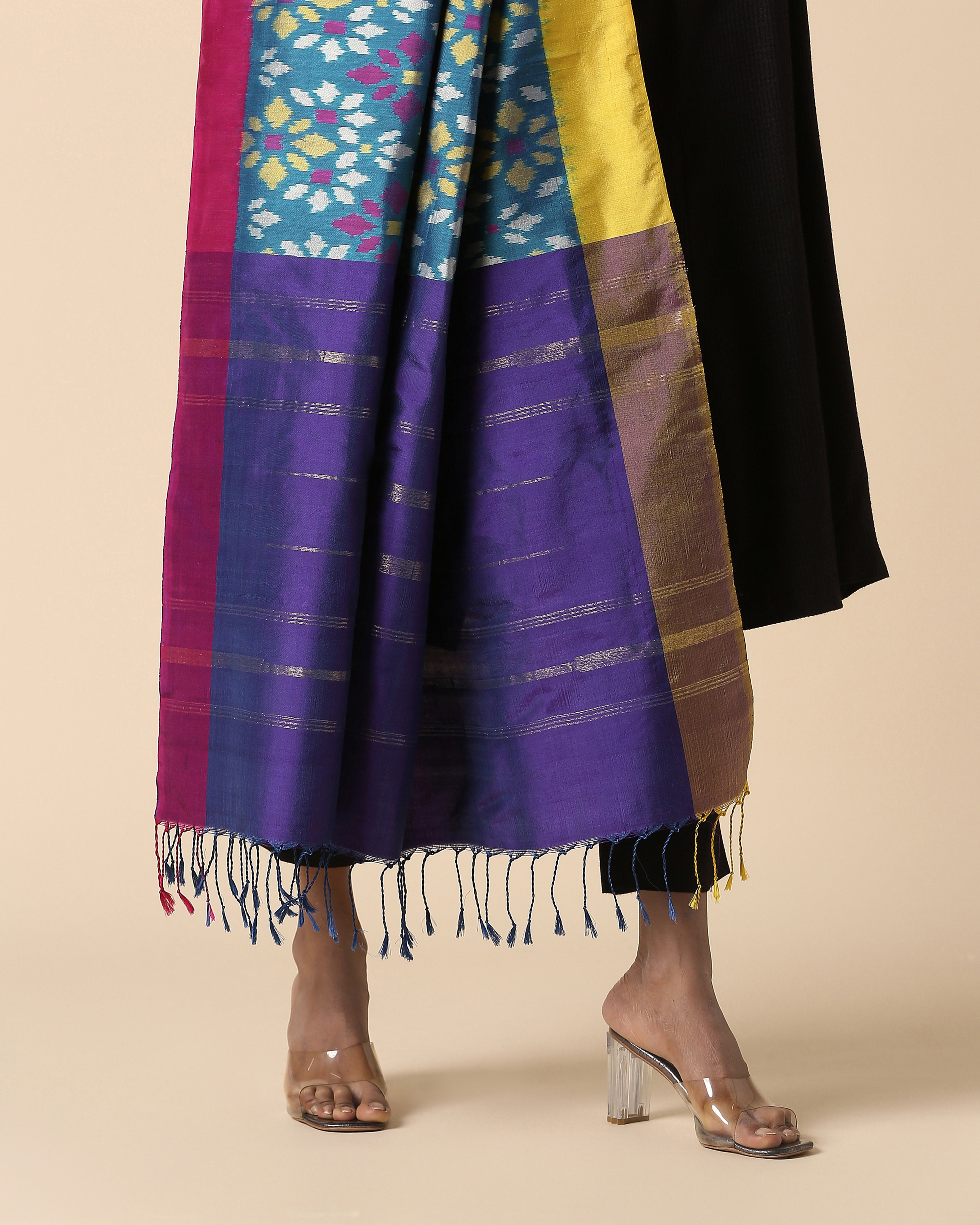 Quila Pochampally Weft Ikat Silk Dupatta