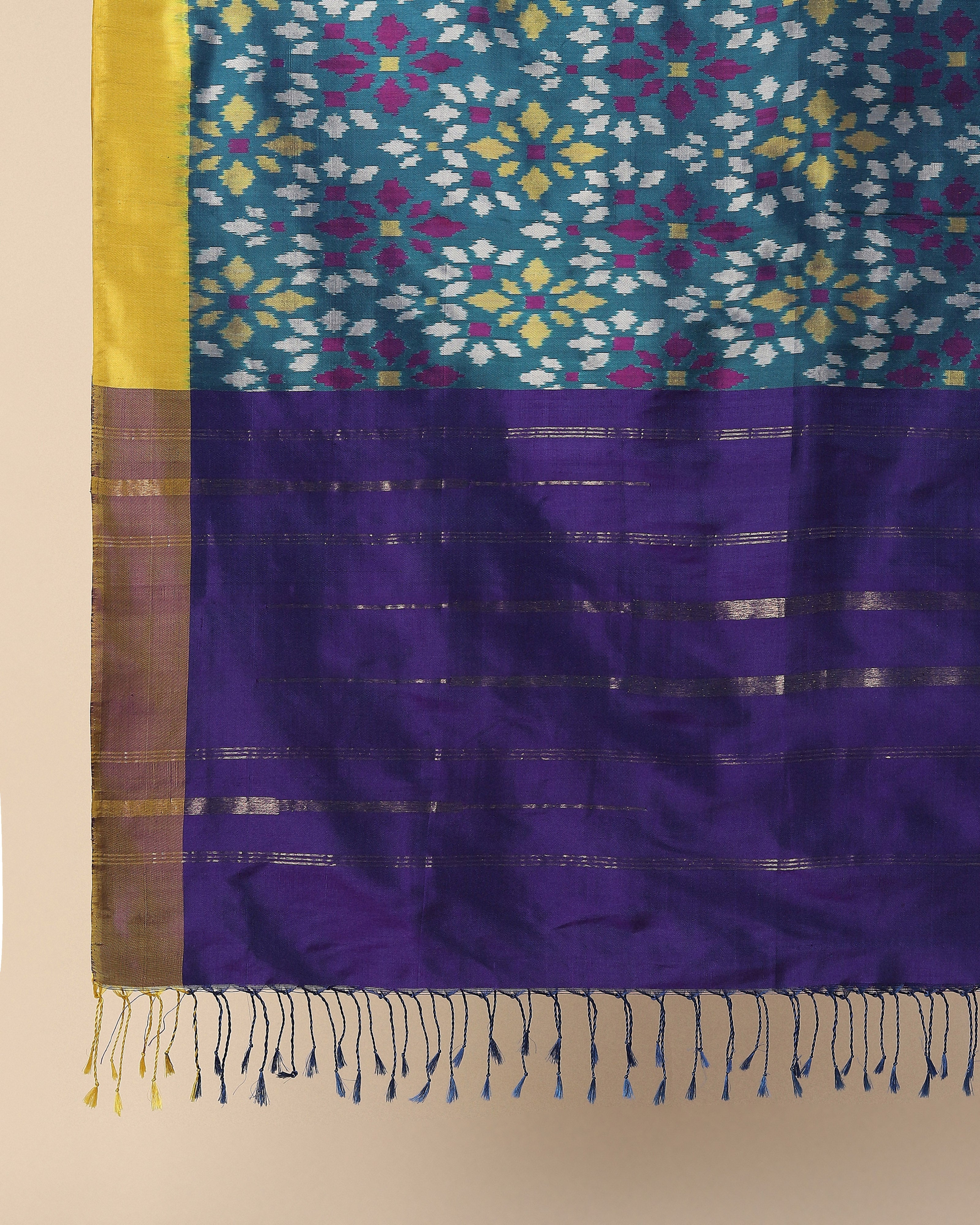 Quila Pochampally Weft Ikat Silk Dupatta