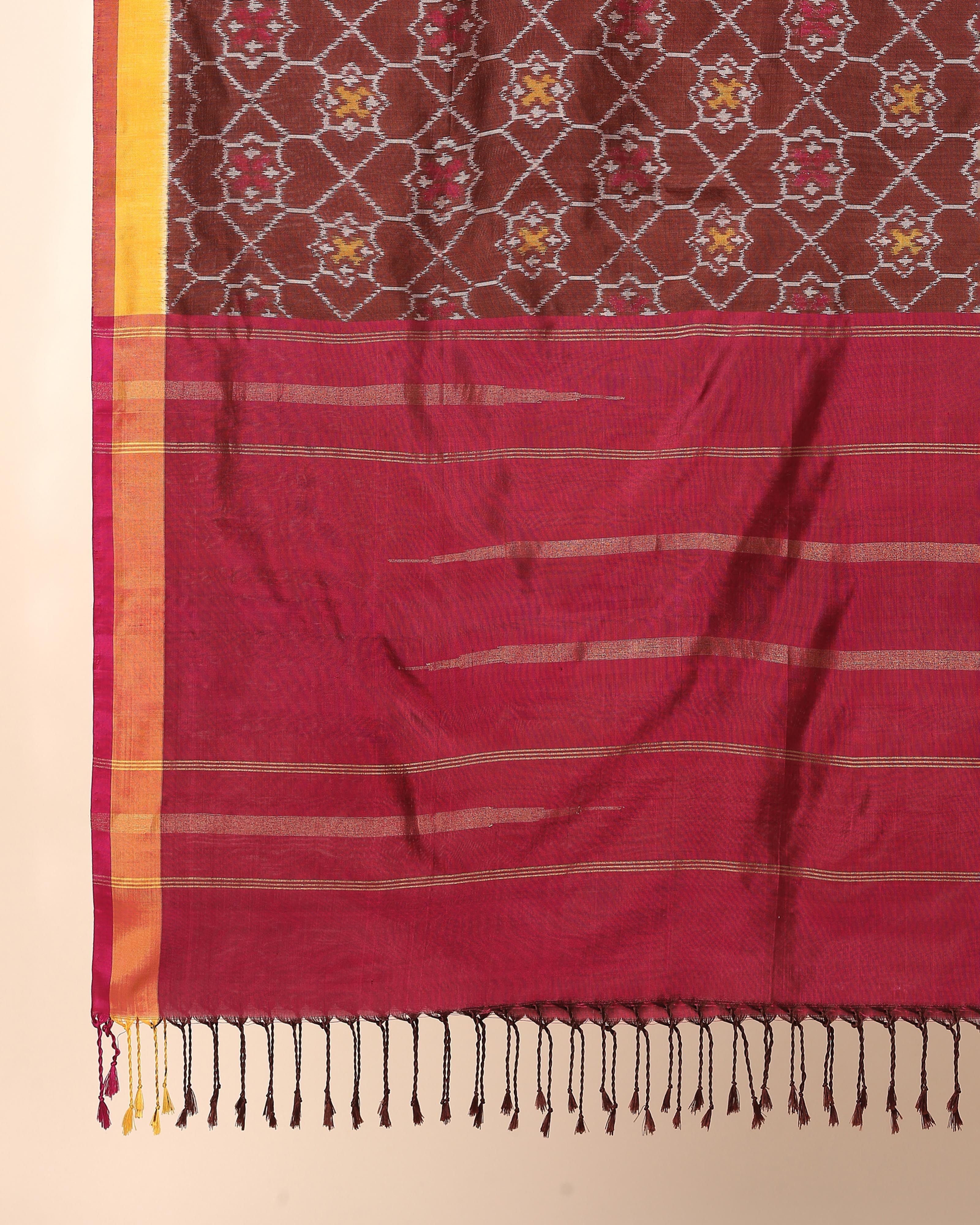 Raakhi Pochampally Weft Ikat Silk Dupatta