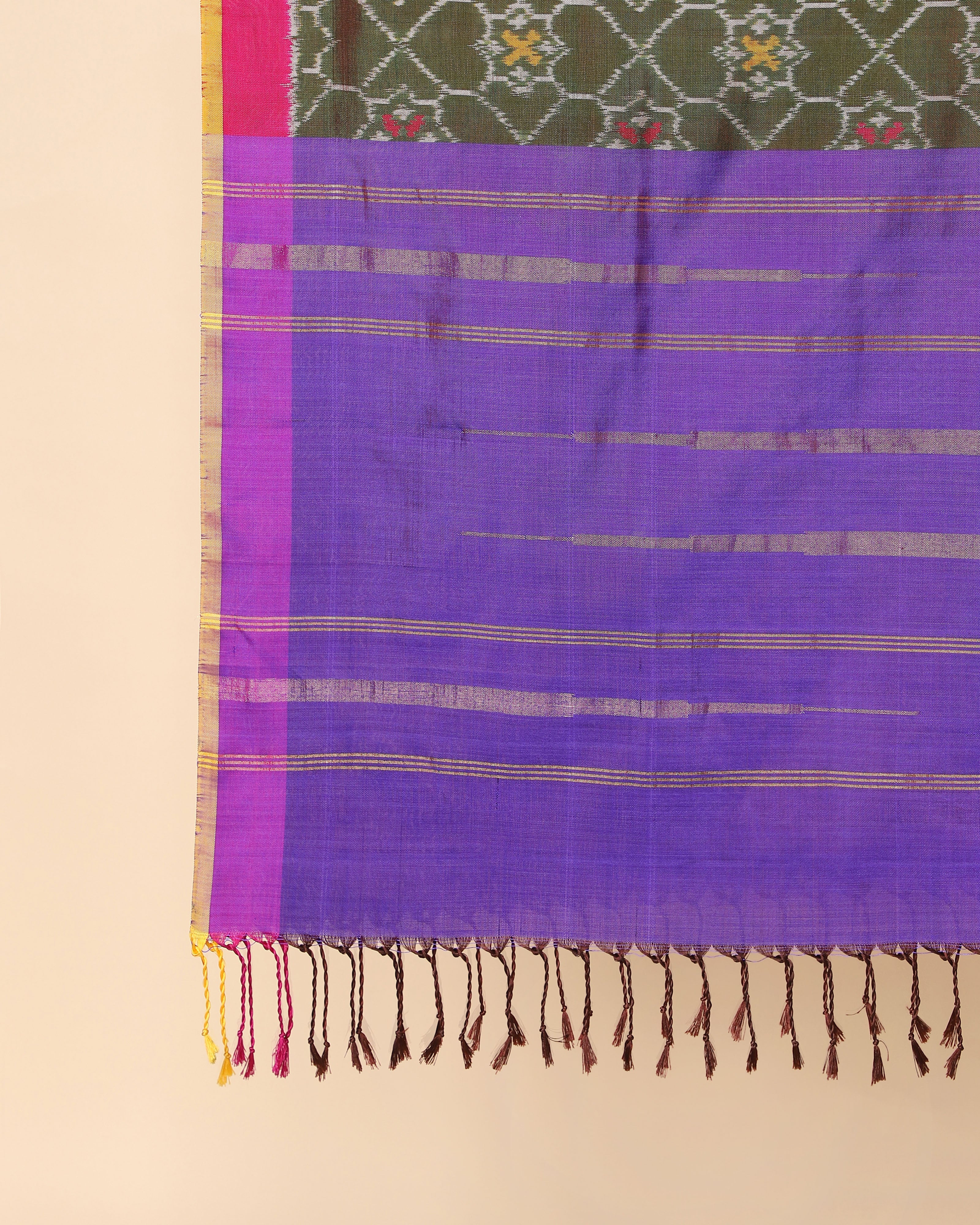 Raakhi Pochampally Weft Ikat Silk Dupatta