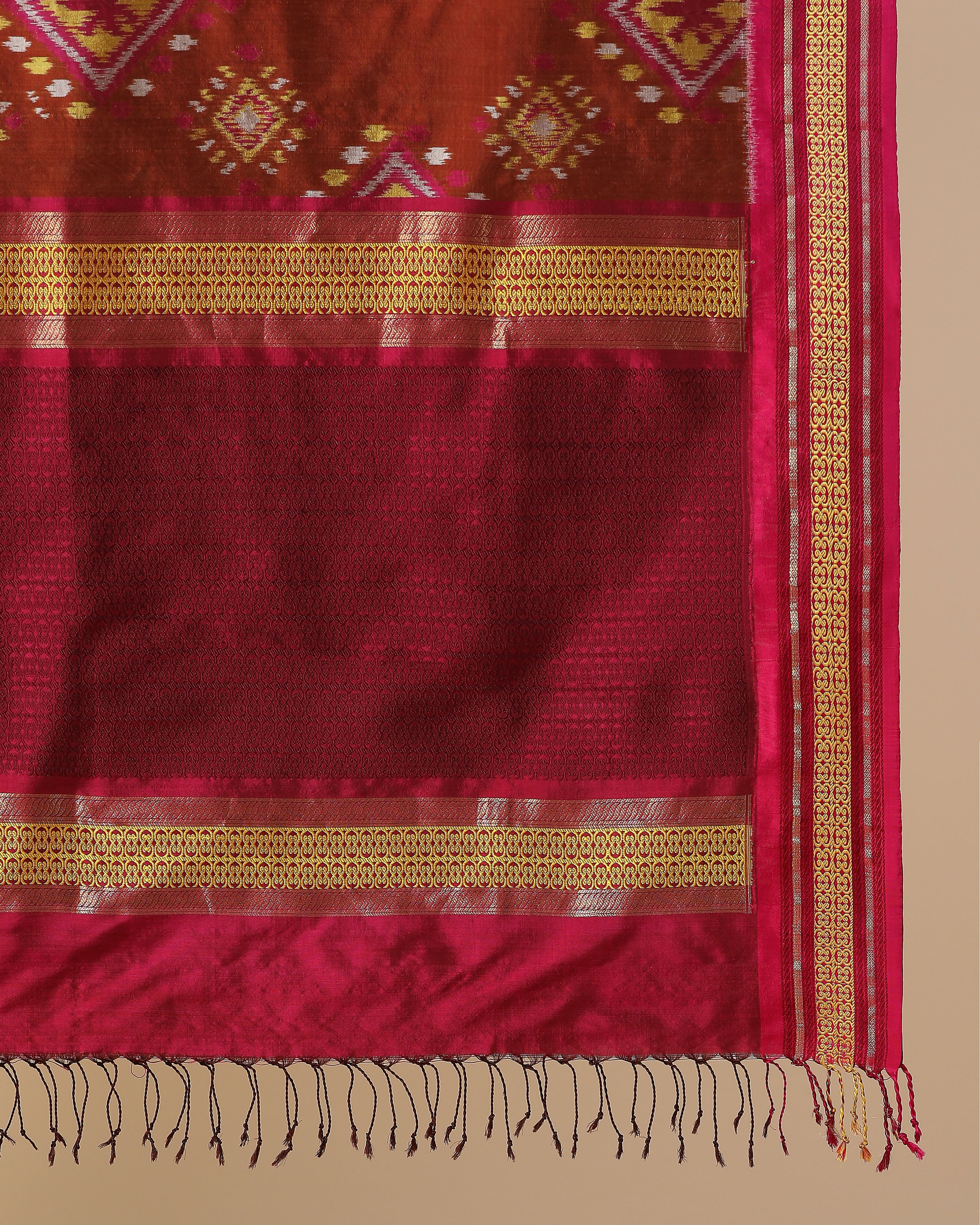 Idaya Pochampally Weft Ikat Silk Dupatta
