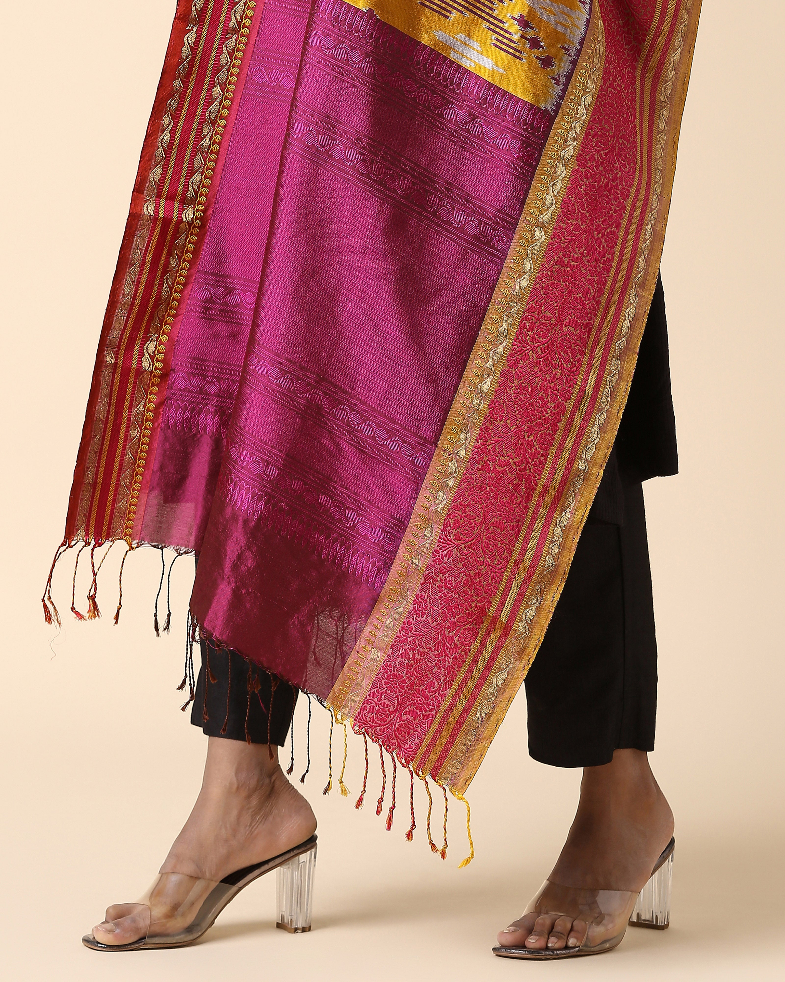 Edisa Pochampally Weft Ikat Silk Dupatta