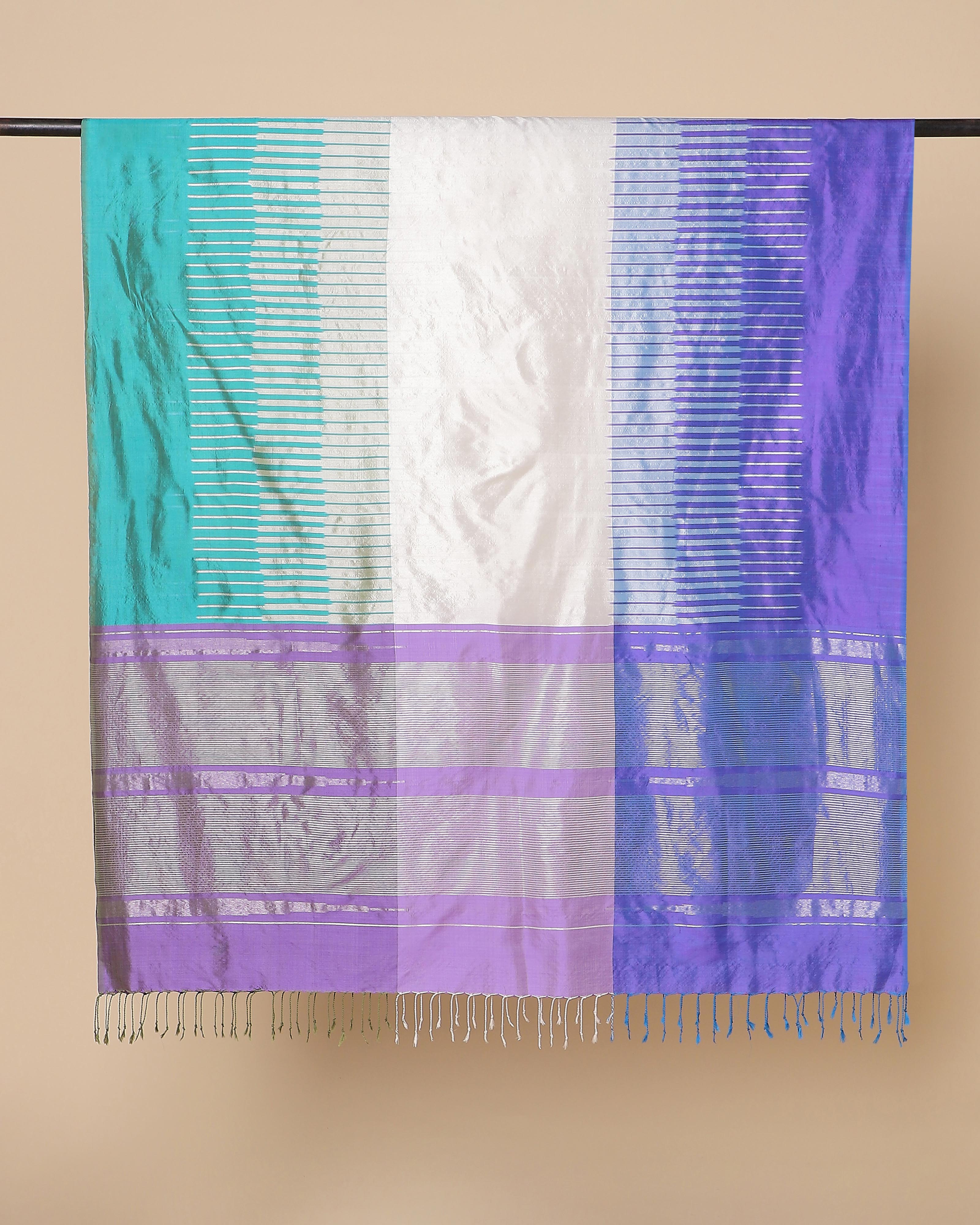 Dakin Pochampally Weft Ikat Silk Dupatta