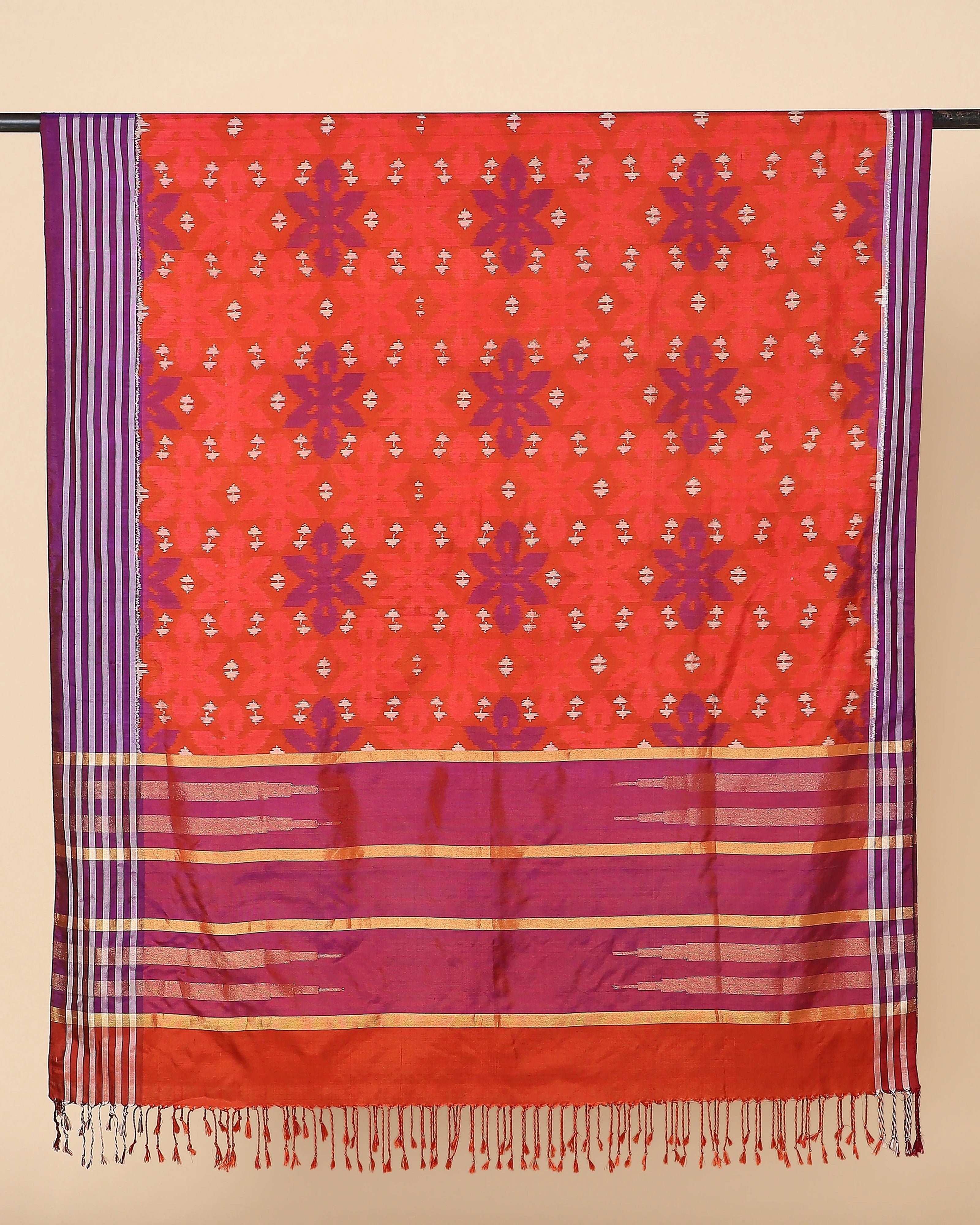 Maneet Pochampally Weft Ikat Silk Dupatta